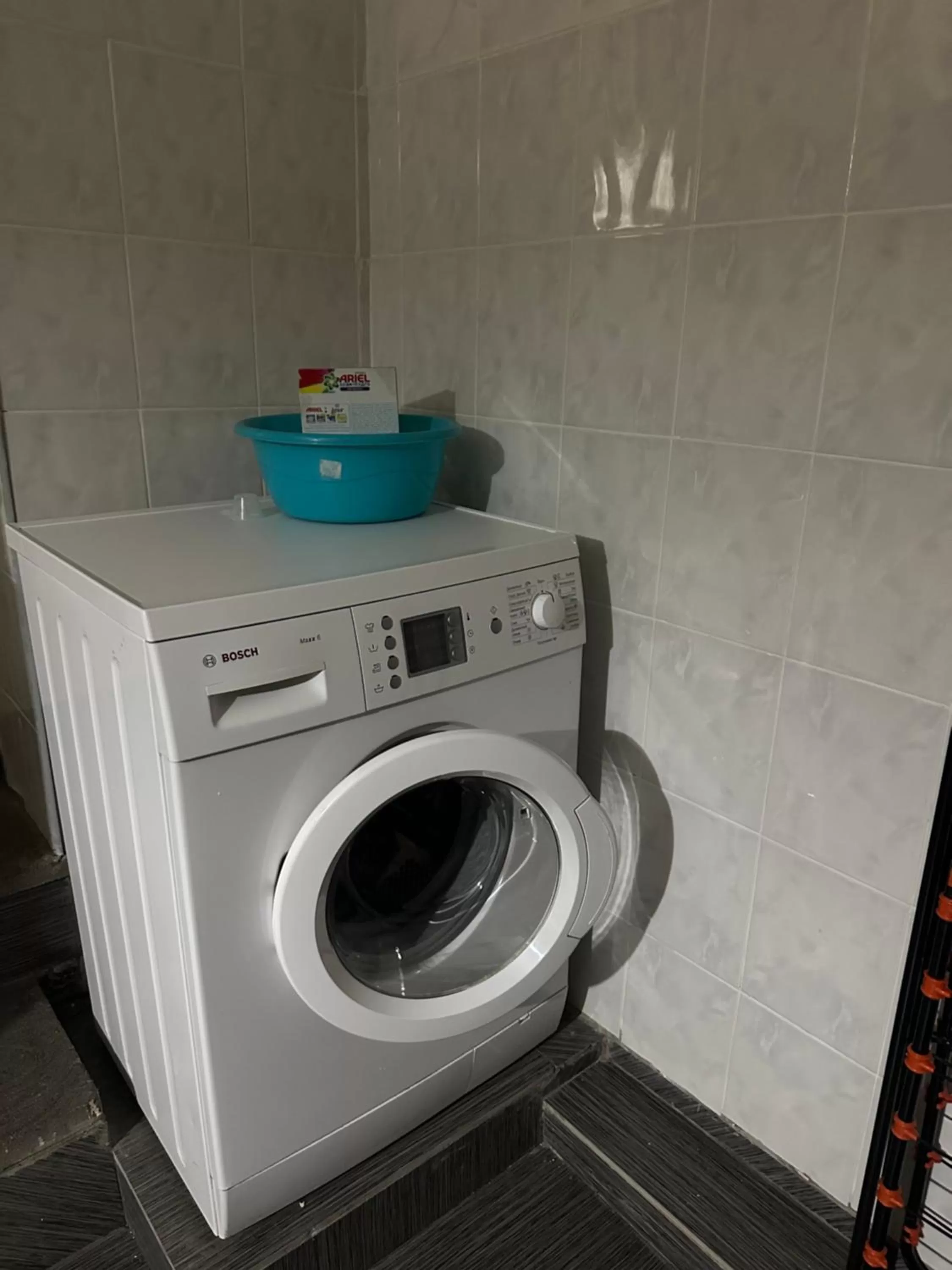 washing machine, Bathroom in villa old sololaki