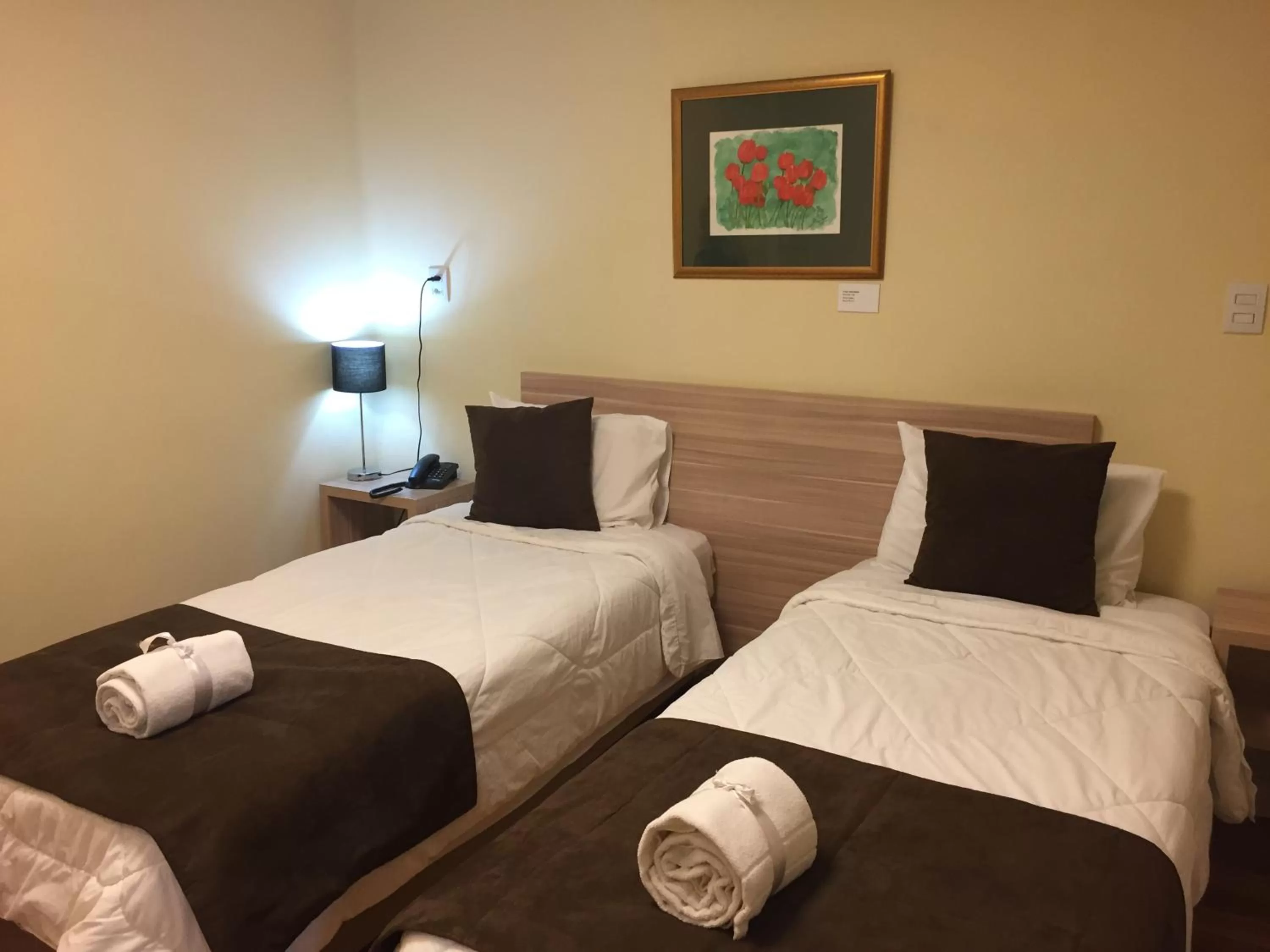 Bed in Hotel Praça da Matriz