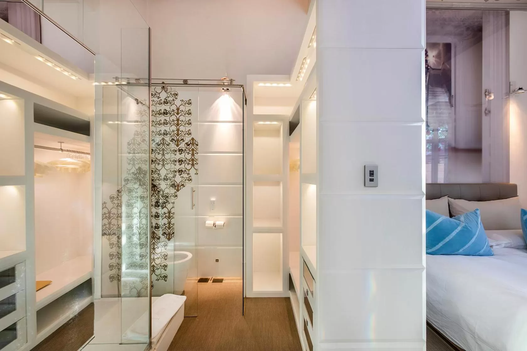 Bed in El Palauet Modernist Suites Barcelona