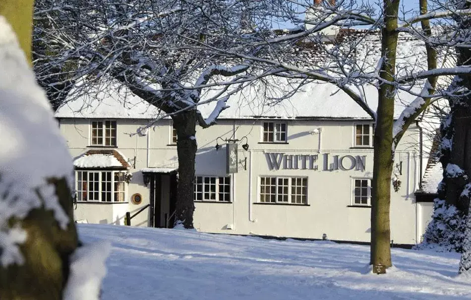 Facade/entrance, Winter in The White Lion Inn