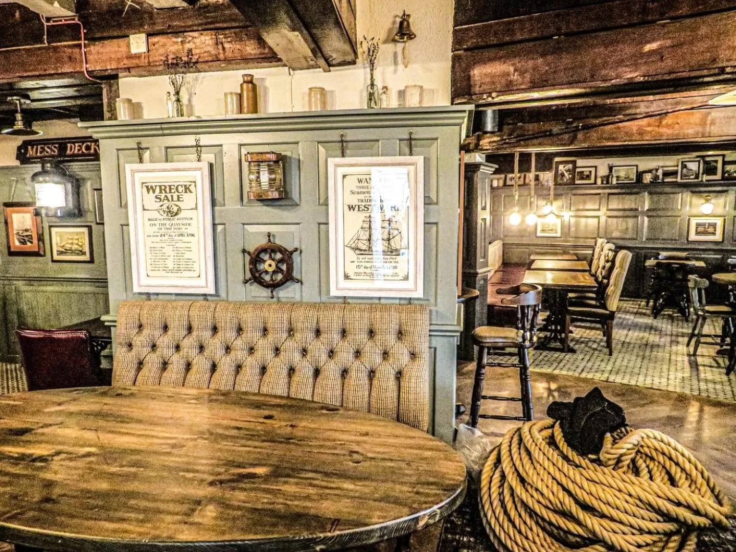 Dining area in The Spice Ship