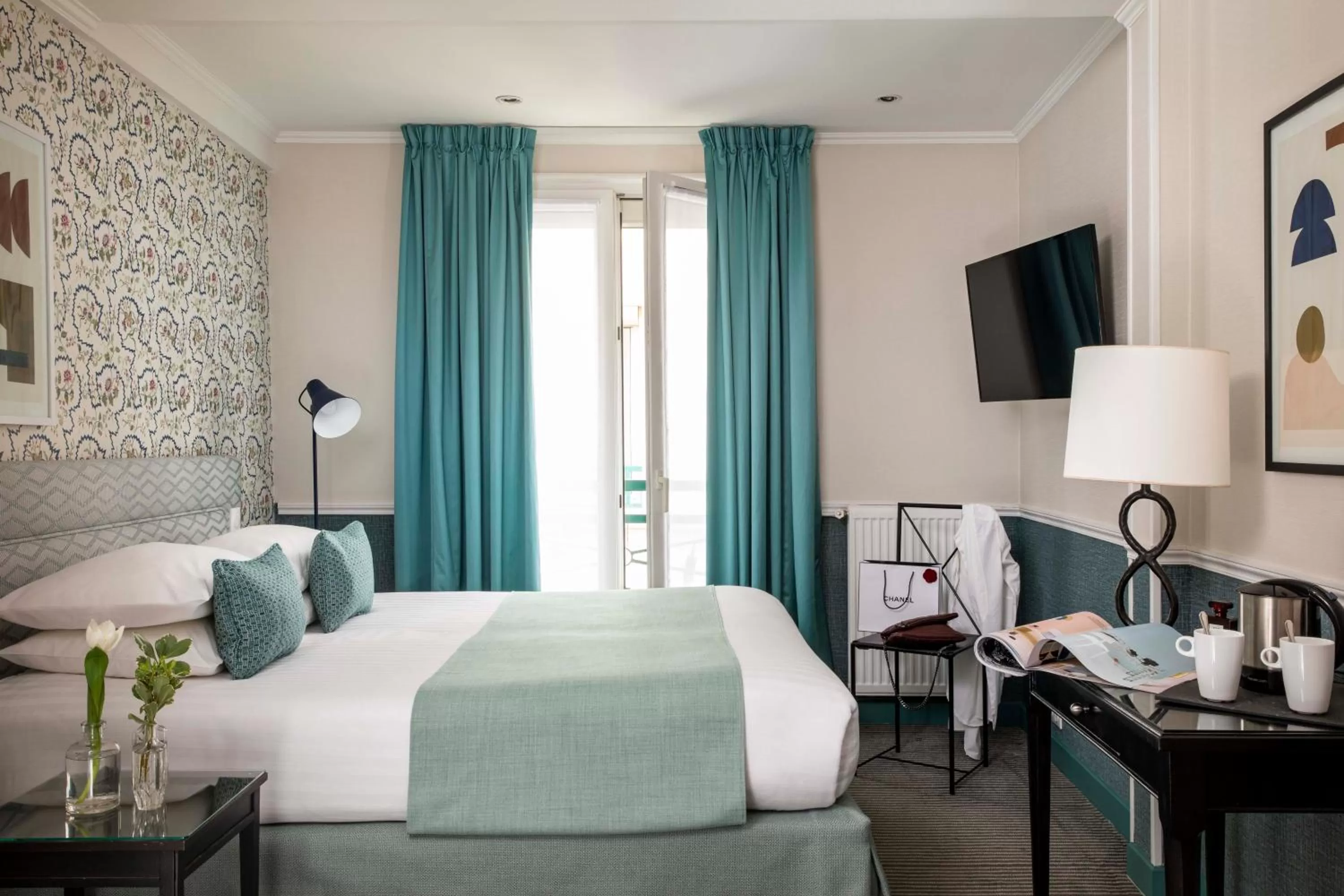 Bed in Hotel Relais Bosquet by Malone