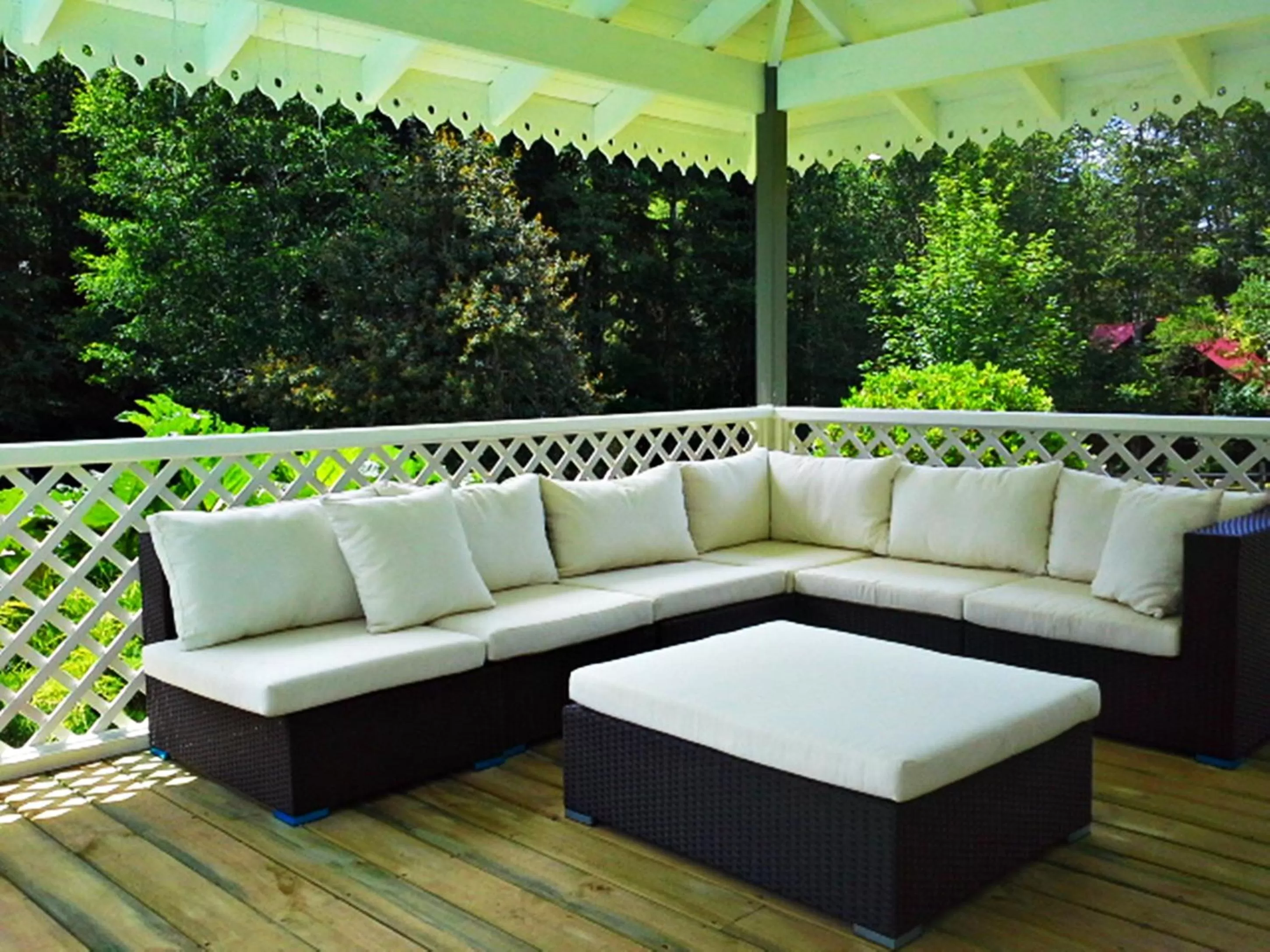 Patio in Hotel Salto del Carileufu