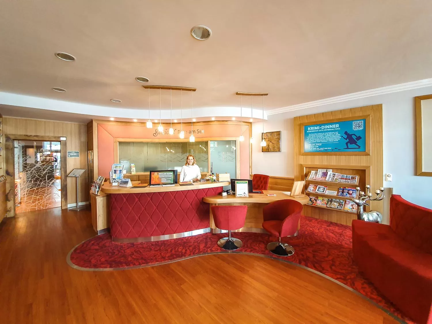 Lobby or reception in Falk Seehotel Plau am See