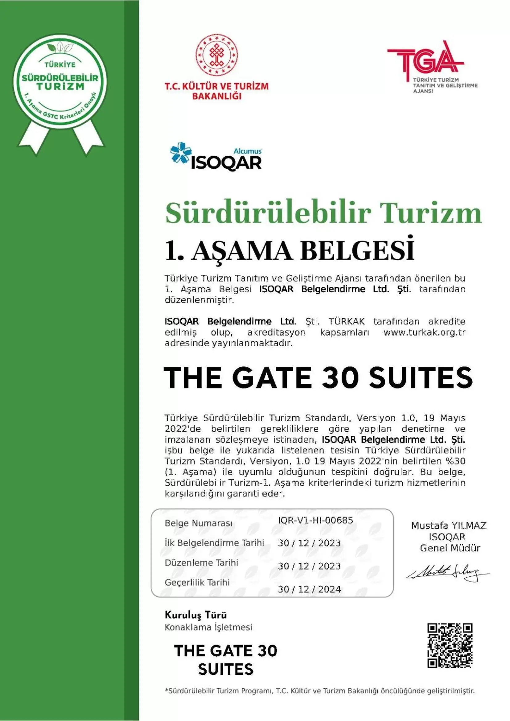 On site, Logo/Certificate/Sign/Award in The Gate 30 Suites Ataşehir