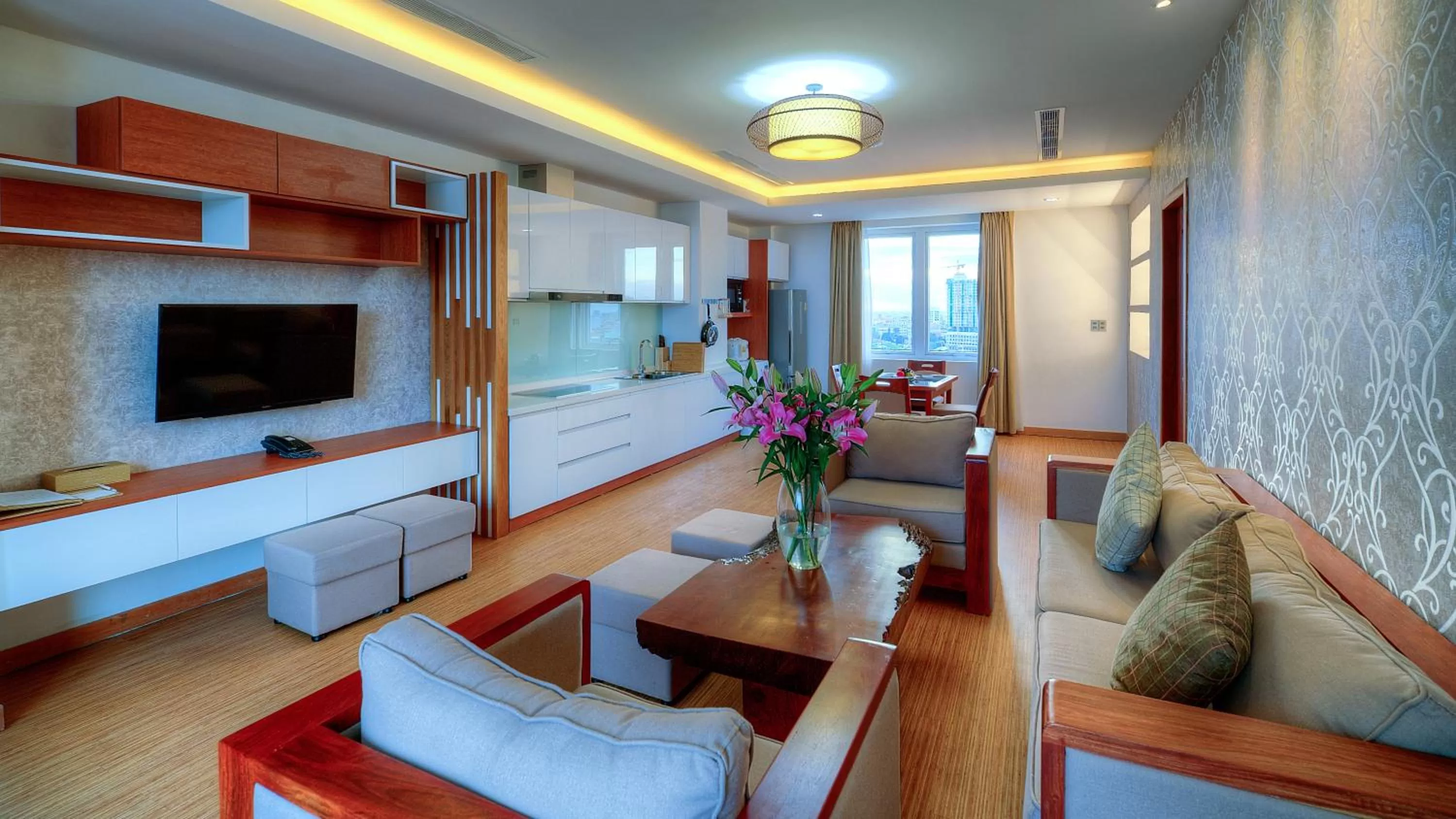 Kitchen or kitchenette in Orussey One Hotel & Apartment