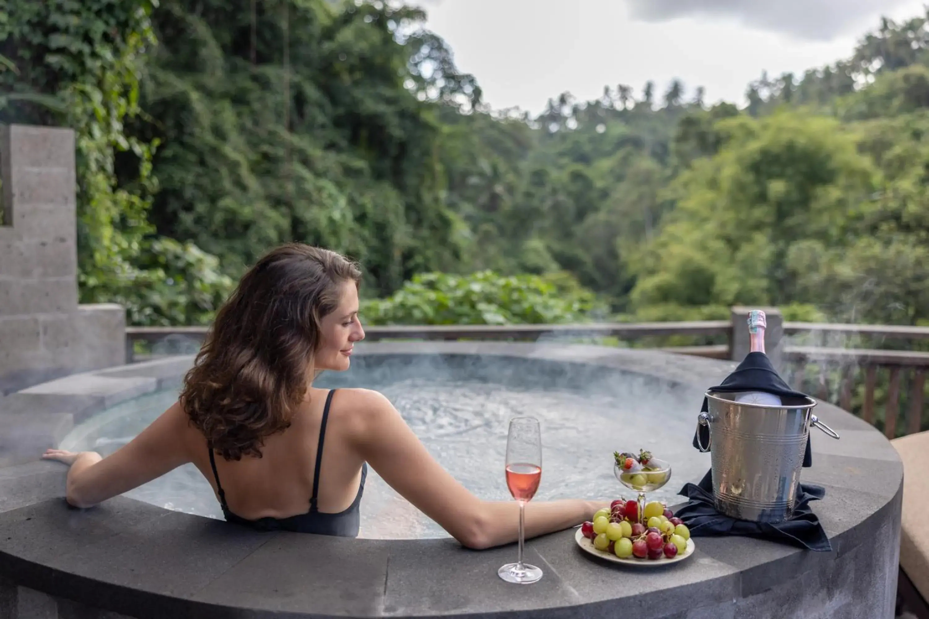 Hot Tub in The Kayon Valley Resort