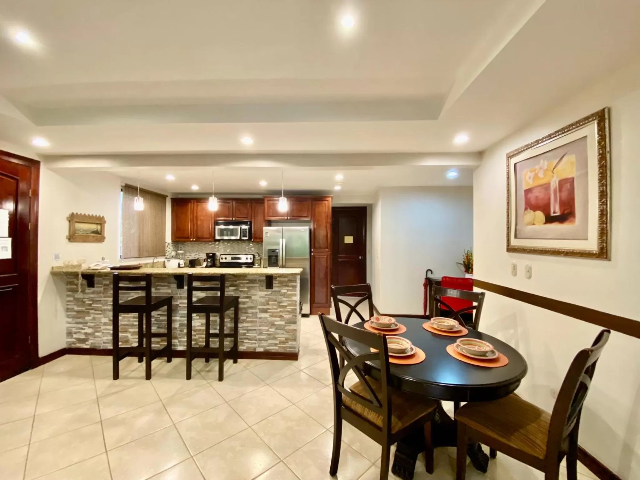 Dining area in Monte Carlo Luxury Condominiums