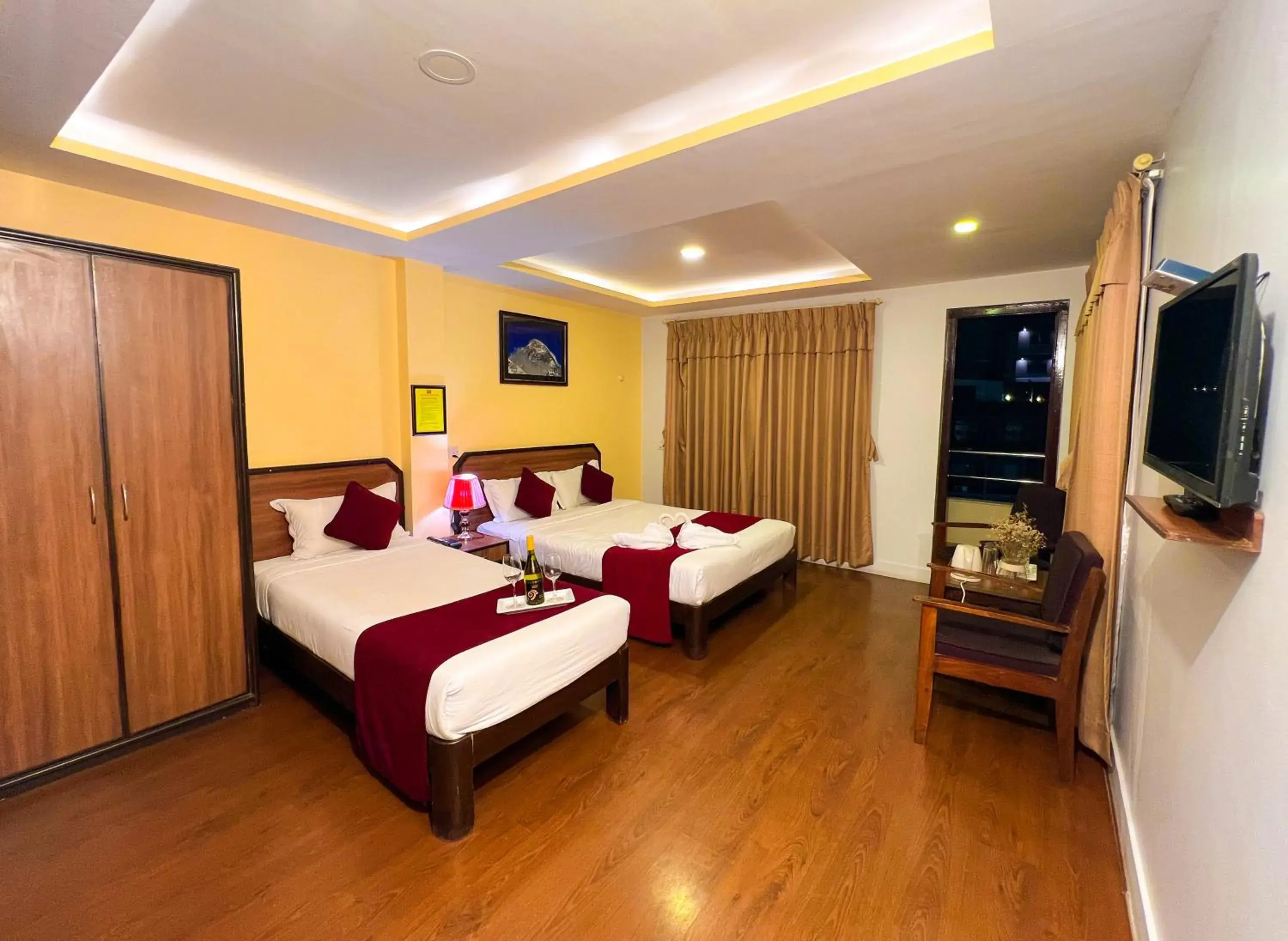 Bed in Thamel Grand Hotel