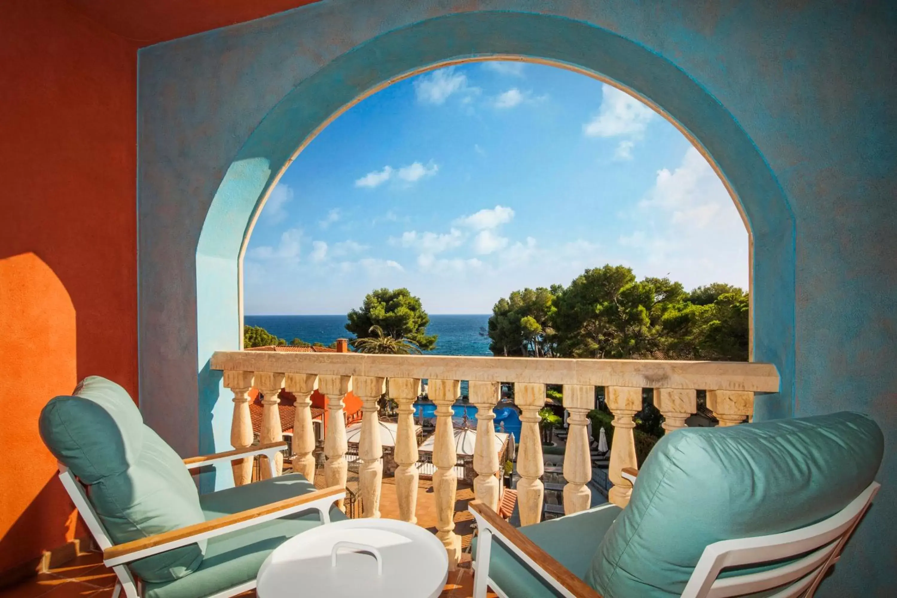 Bedroom, Balcony/Terrace in Hotel Cala del Pi - Adults Only