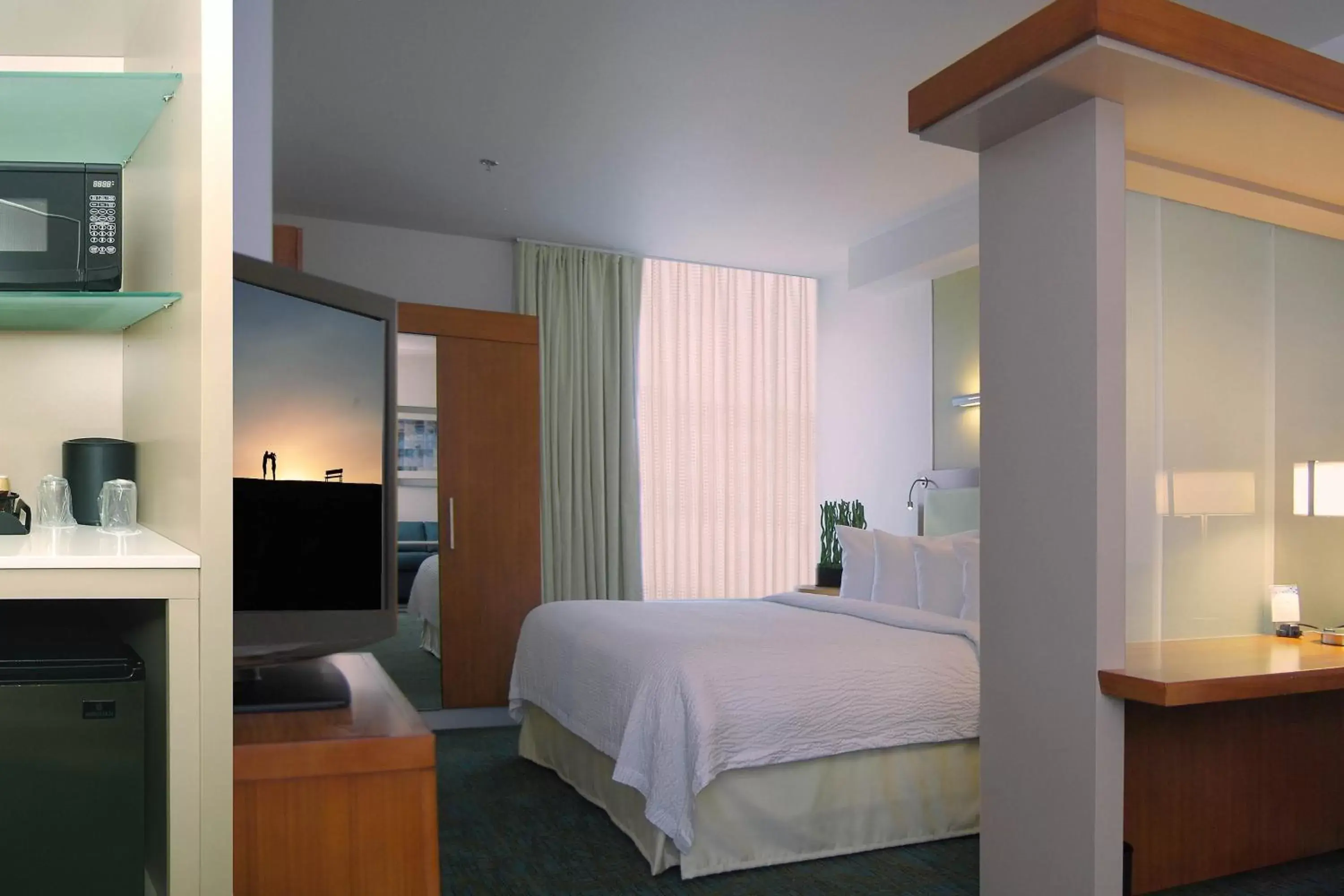 Photo of the whole room, Bed in SpringHill Suites by Marriott Las Vegas North Speedway
