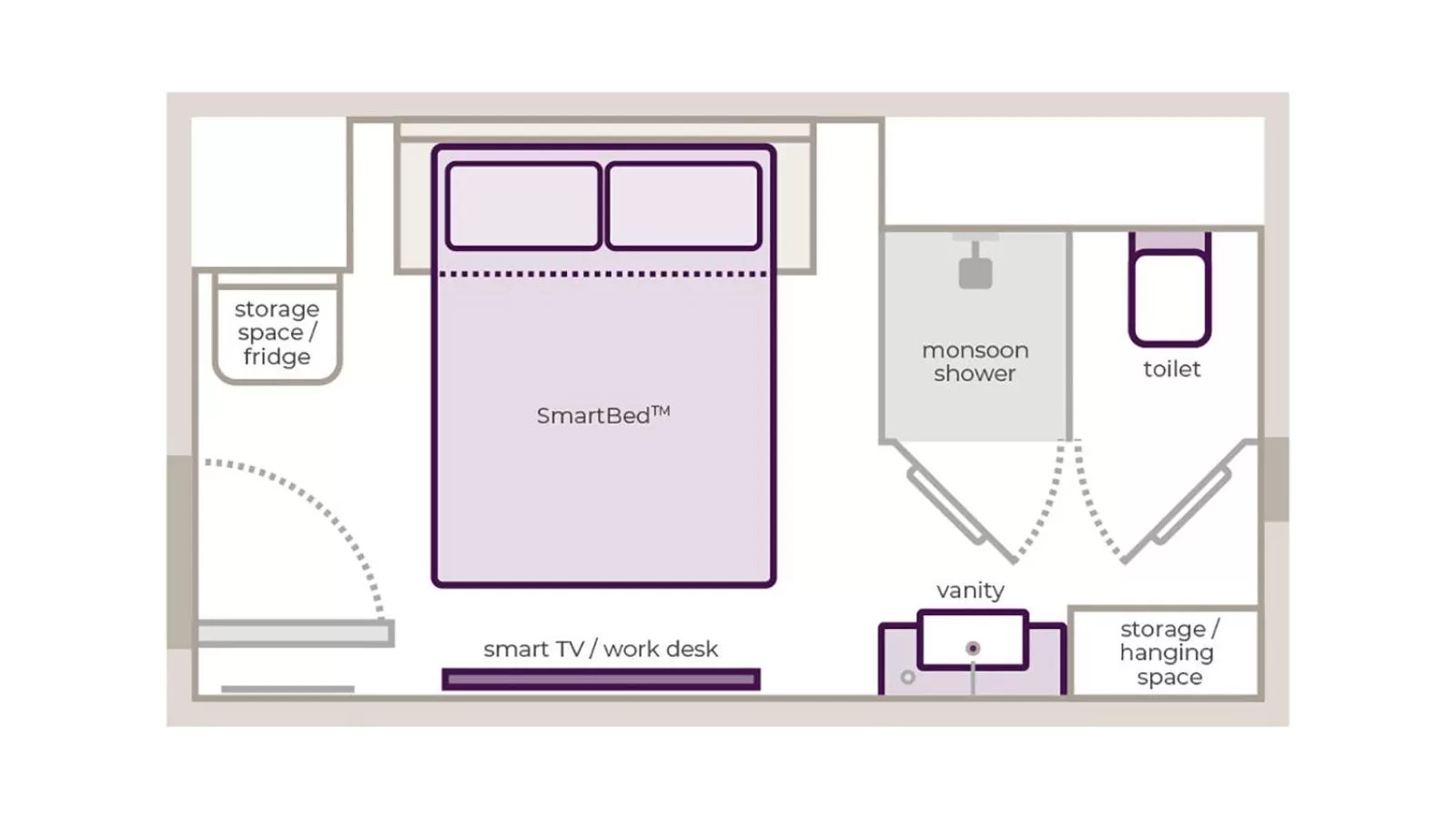 Floor plan in YOTELAIR Istanbul Airport, Duty free - International Transit area
