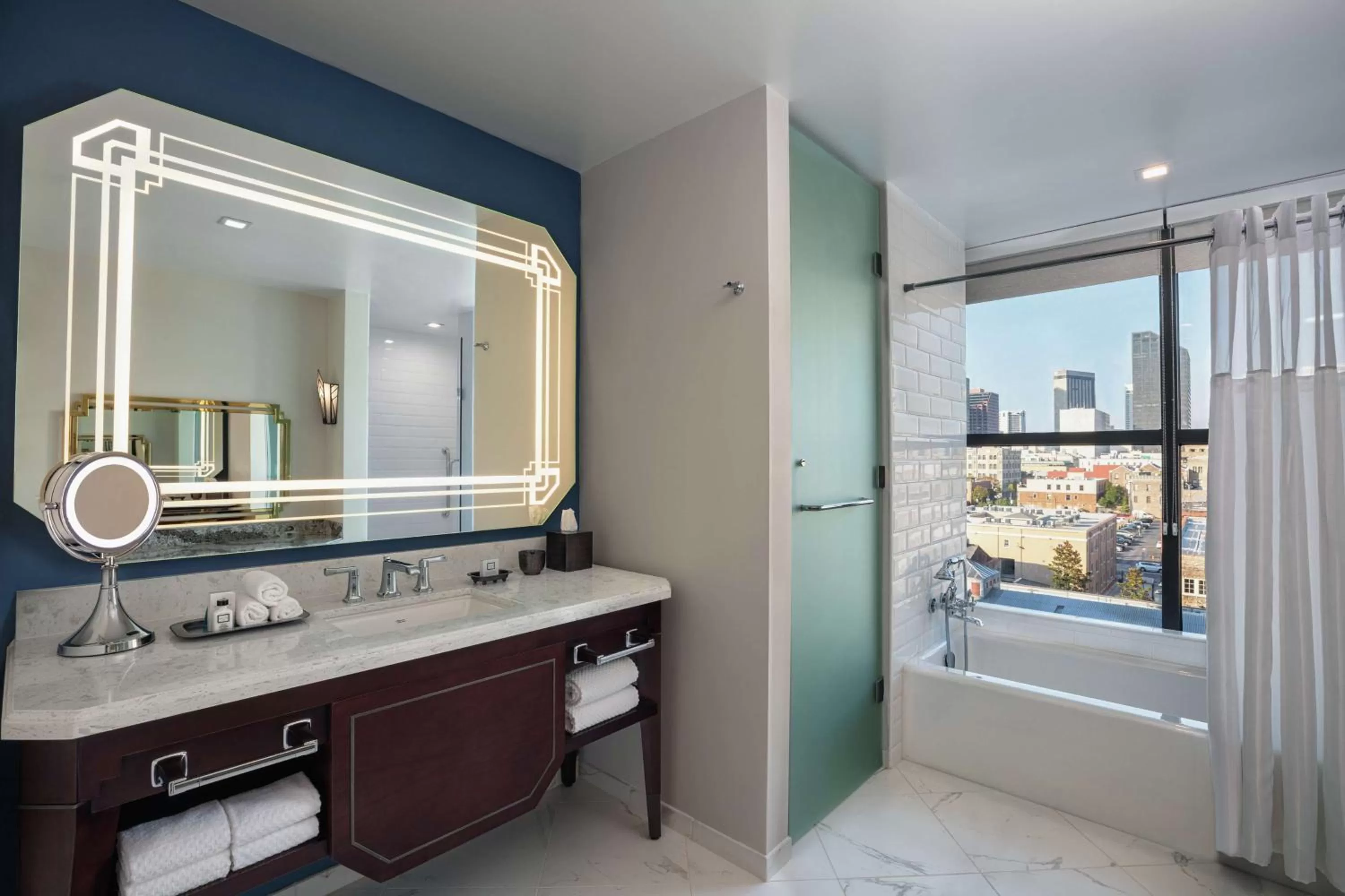 Bathroom in The Higgins Hotel New Orleans, Curio Collection by Hilton