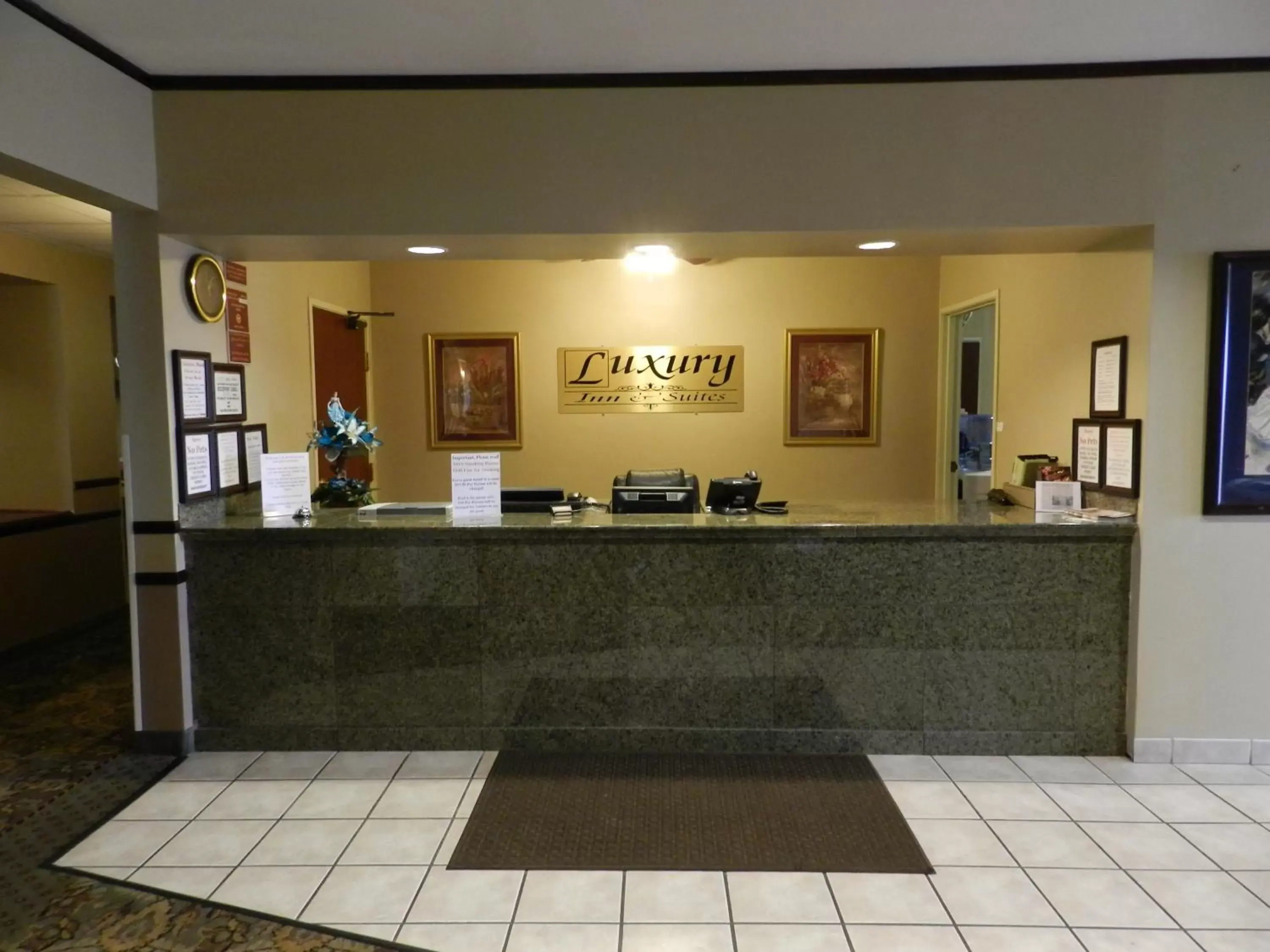 Property logo or sign, Lobby/Reception in Luxury Inn & Suites Troy