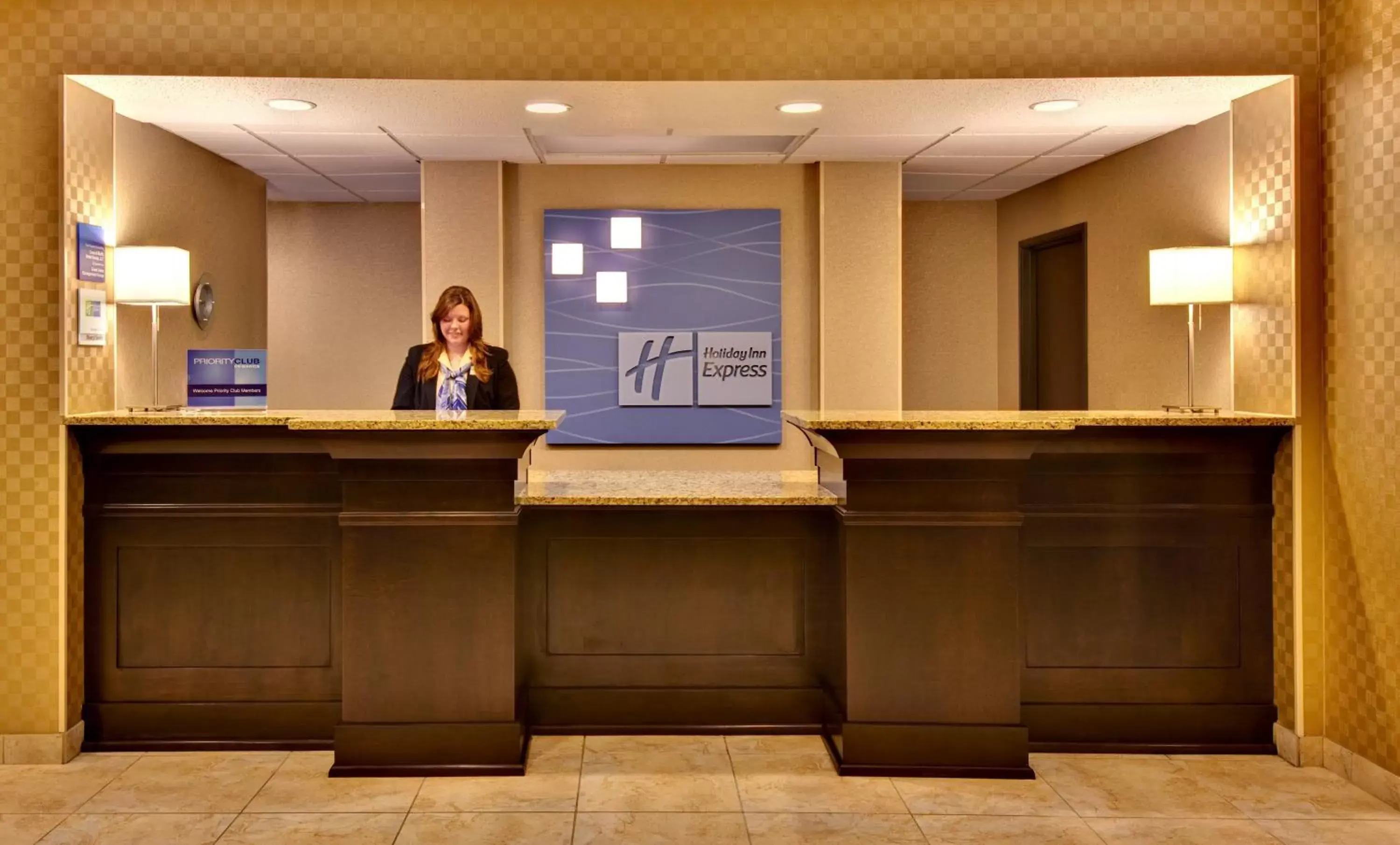 Property building, Lobby/Reception in Holiday Inn Express Hotel & Suites Council Bluffs - Convention Center Area, an IHG Hotel