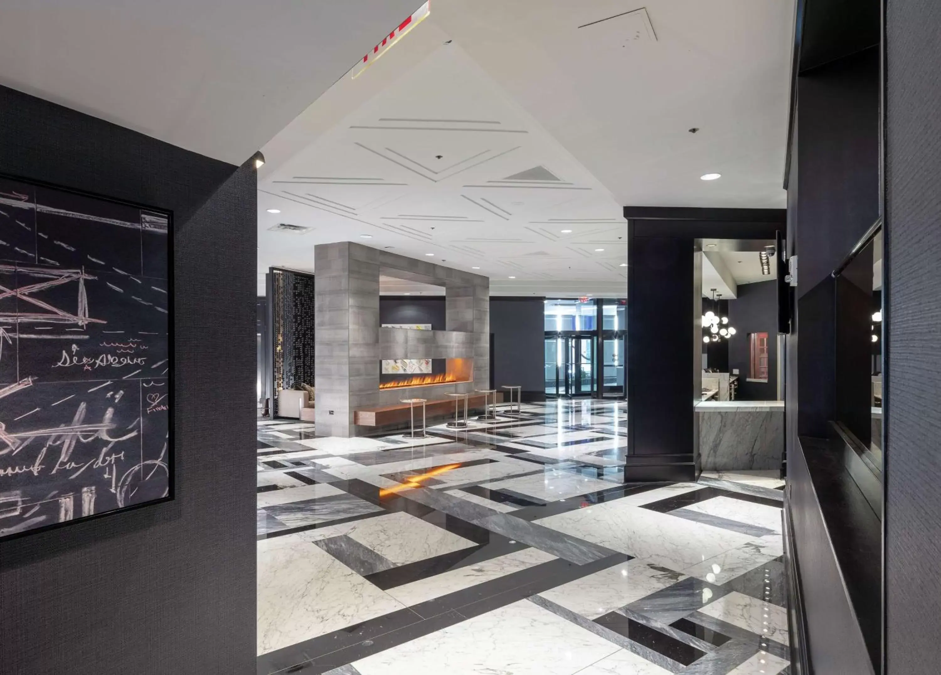 Lobby or reception in Hilton Boston Back Bay Lobby or reception in Hilton Boston Back Bay