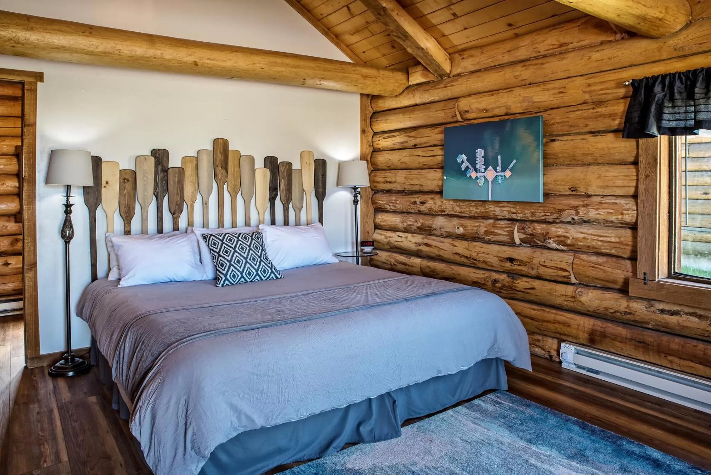 Bed in Triangle C Cabins