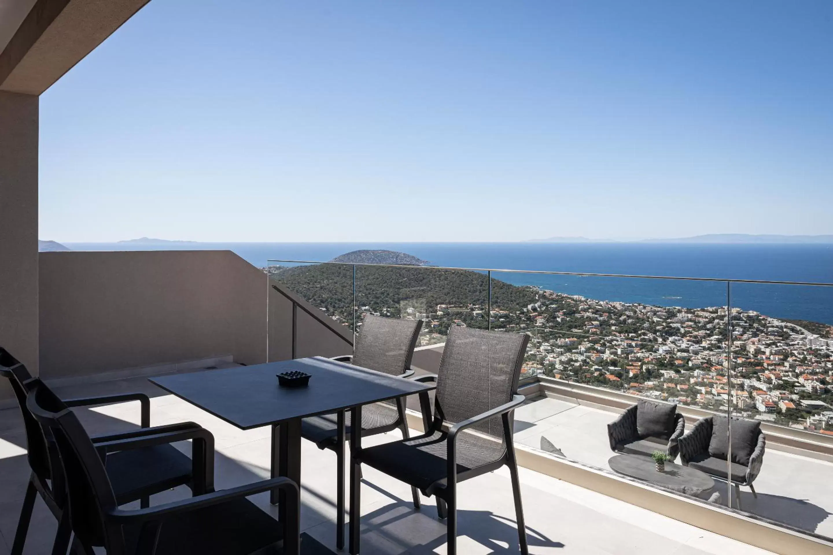 View (from property/room), Balcony/Terrace in Saronida Hills