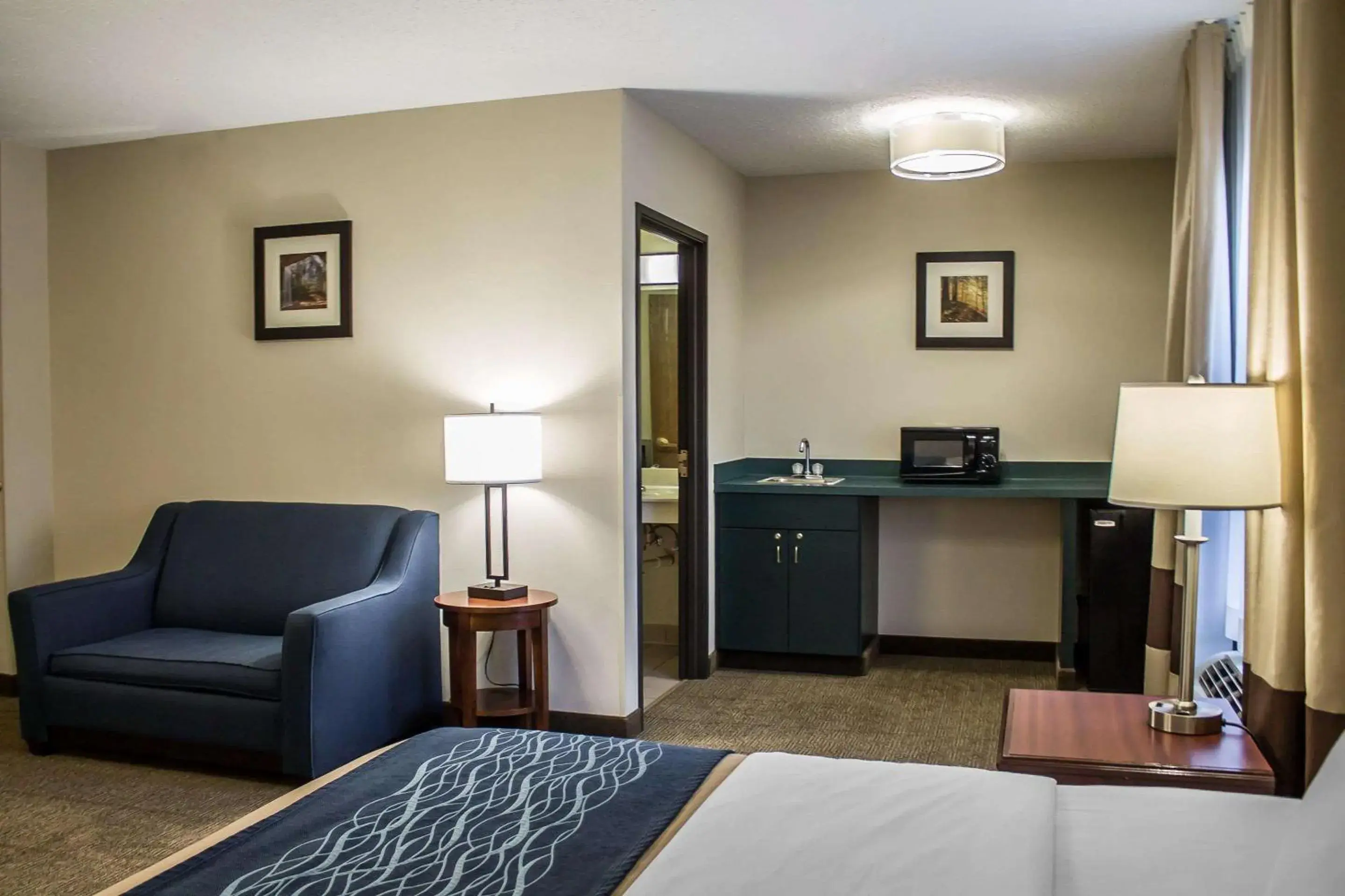 Bedroom, Kitchen/Kitchenette in Comfort Inn