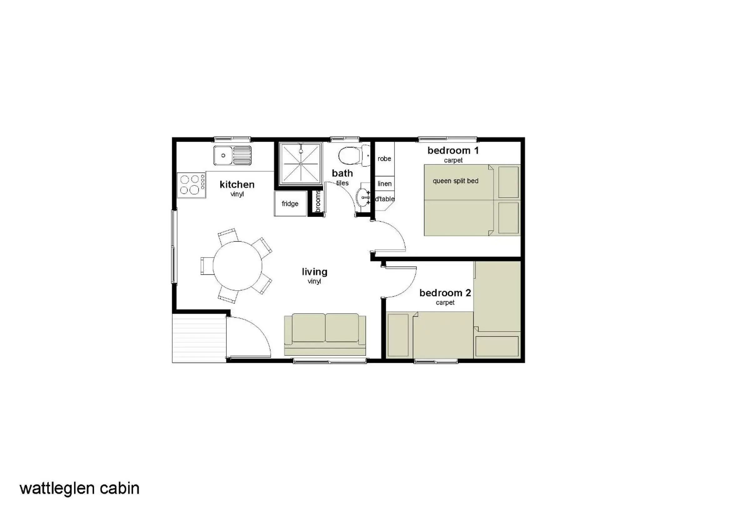 Floor Plan in Alivio Tourist Park Canberra