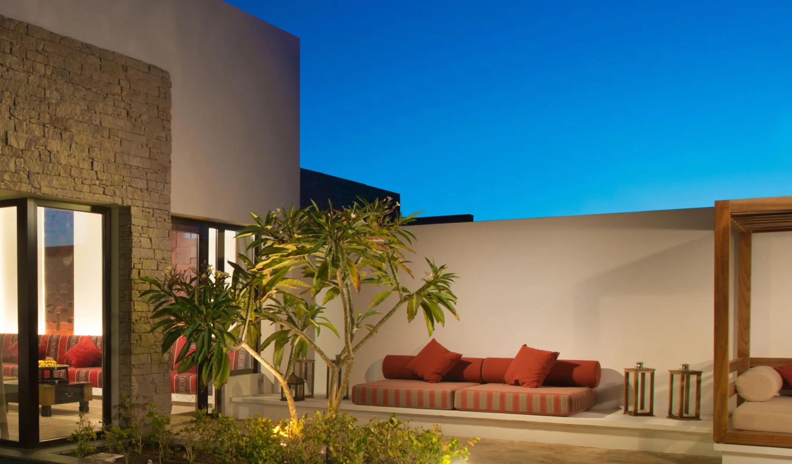 Seating area in Al Baleed Resort Salalah by Anantara