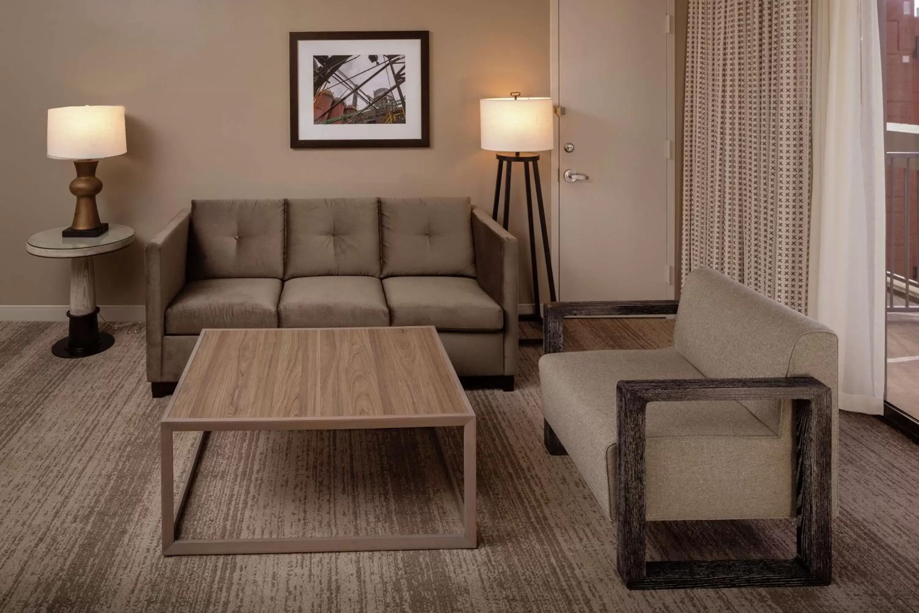 Living room in Hilton Birmingham Downtown at UAB Living room in Hilton Birmingham Downtown at UAB