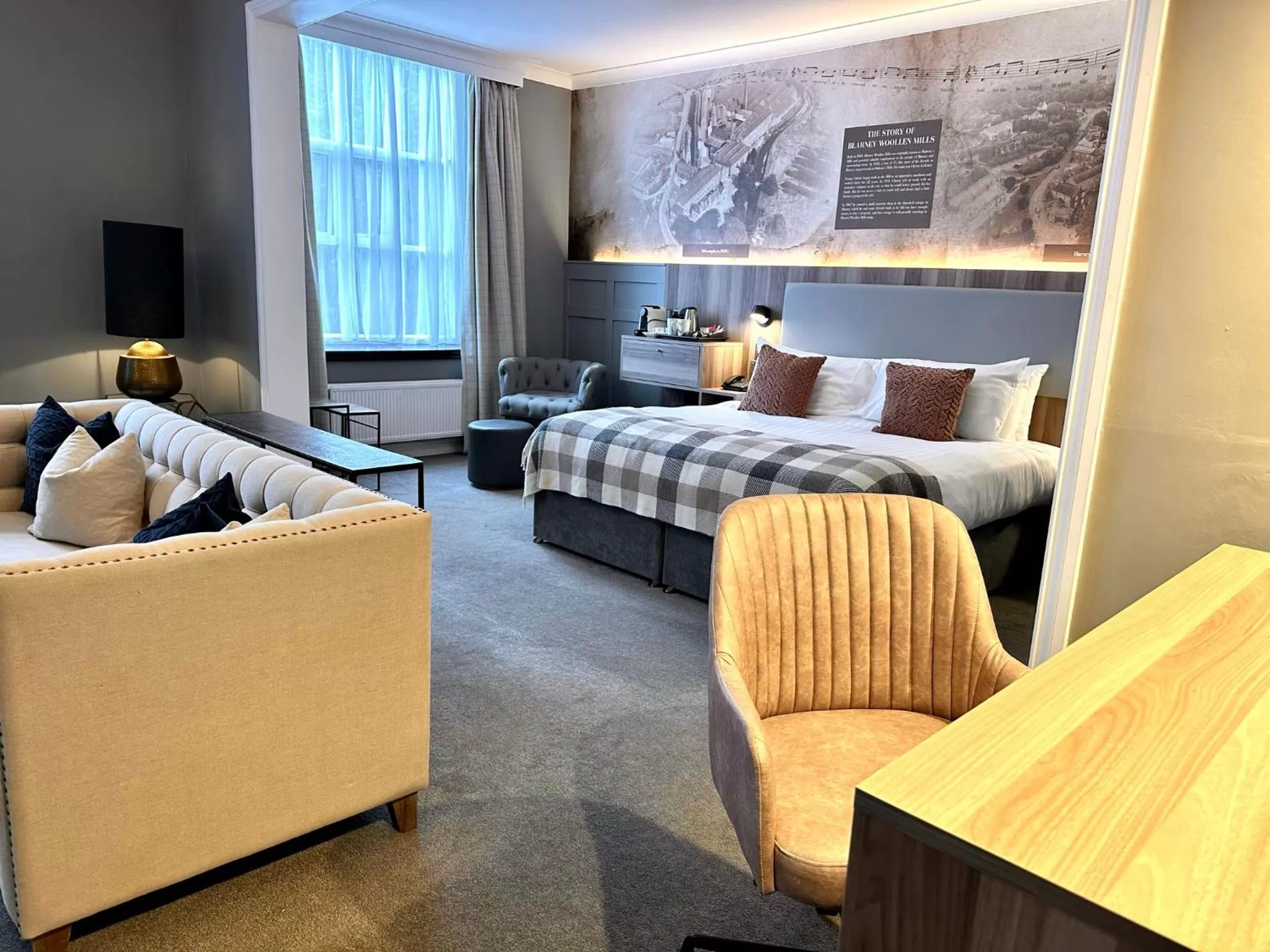 Seating area, Bed in Blarney Woollen Mills Hotel - BW Signature Collection