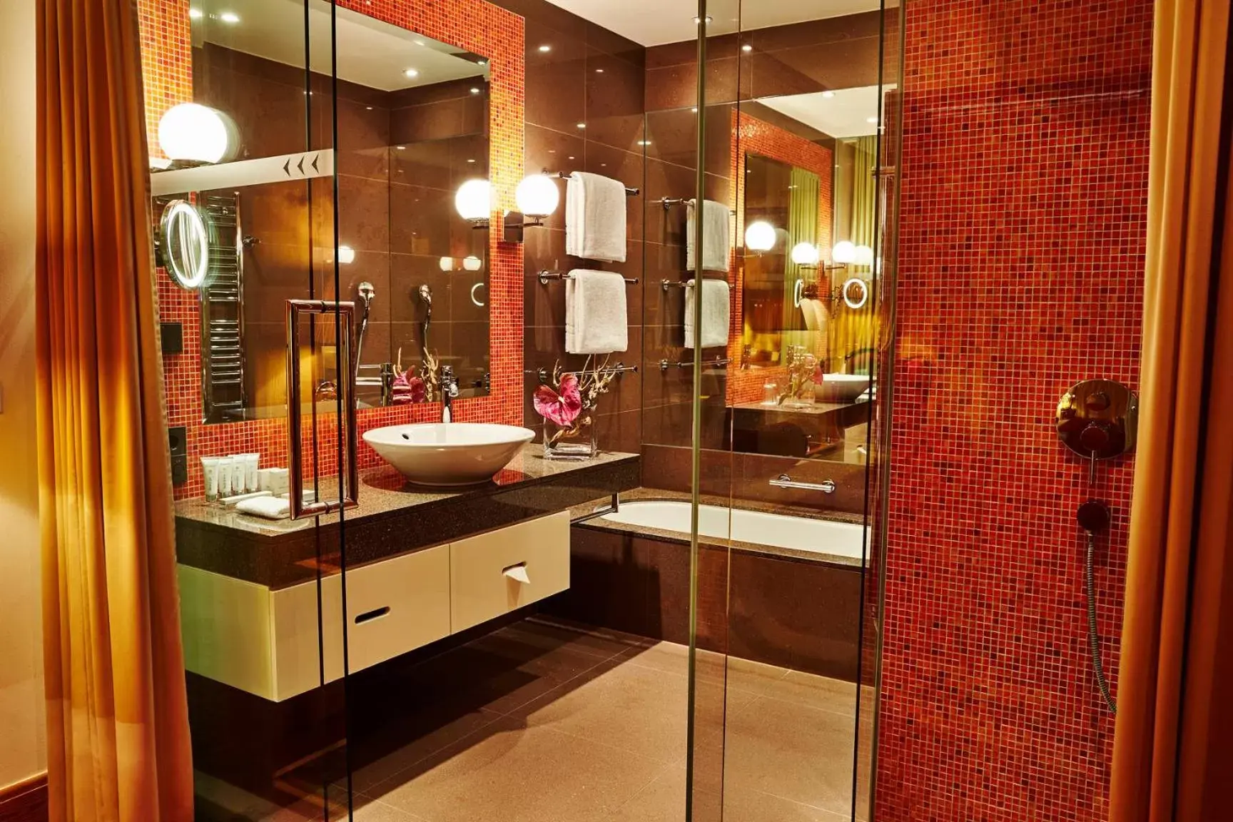 Shower, Bathroom in Kempinski Hotel Das Tirol