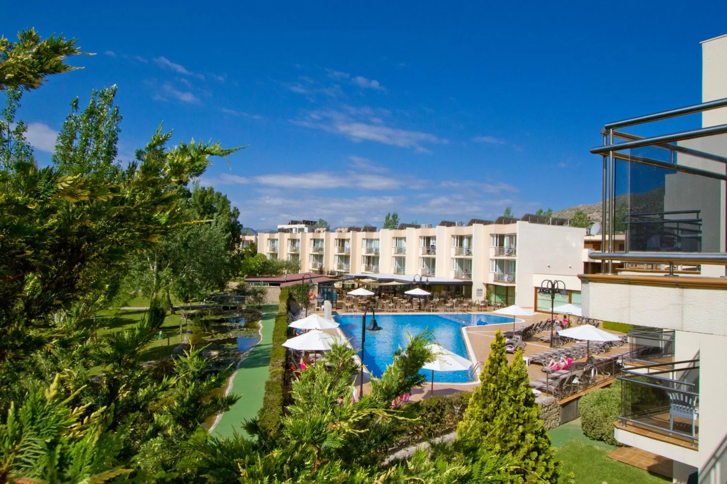 Bird's eye view, Pool View in Aparthotel Duva & Spa