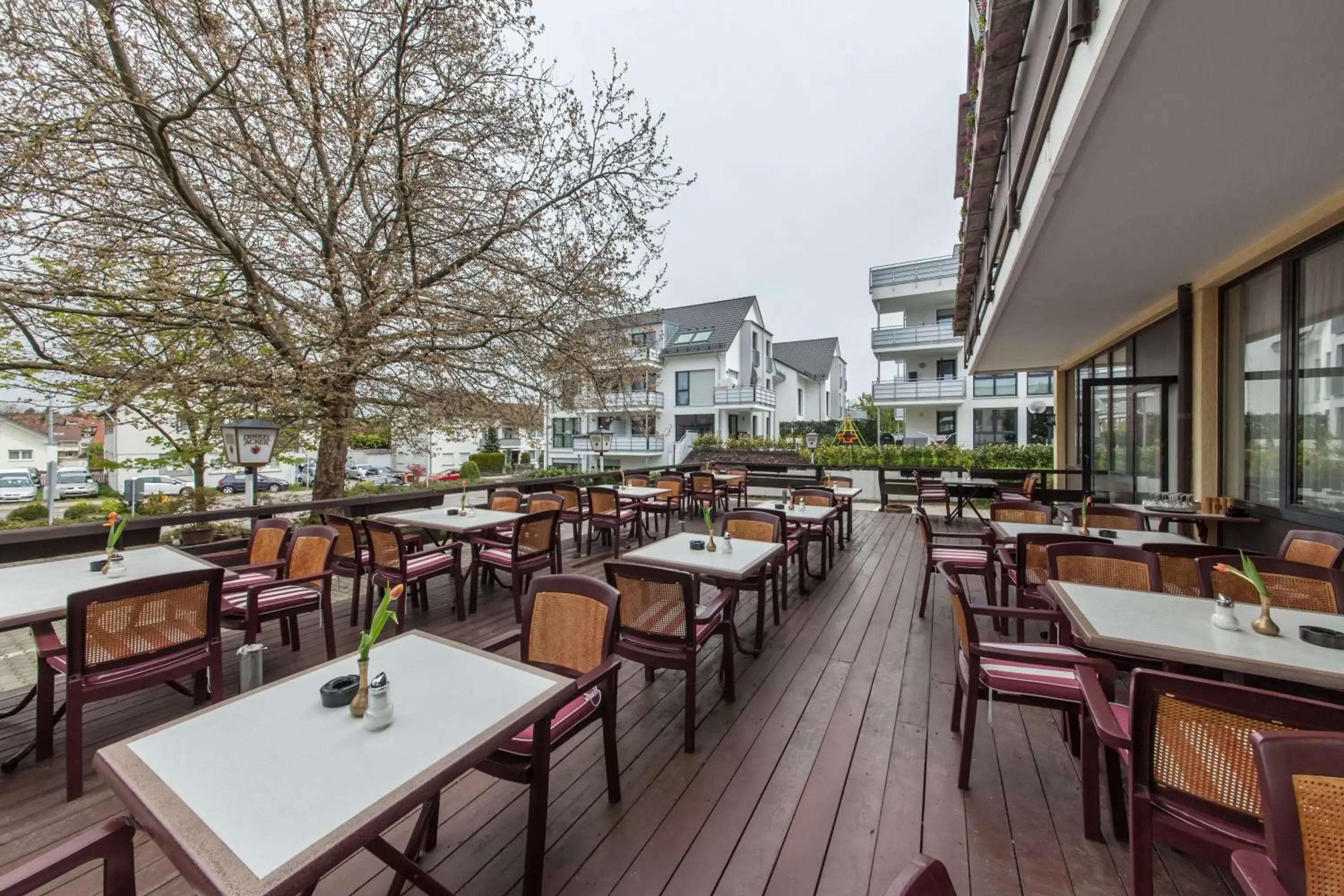 Balcony/Terrace, Restaurant/Places to Eat in Novum Hotel Strohgäu