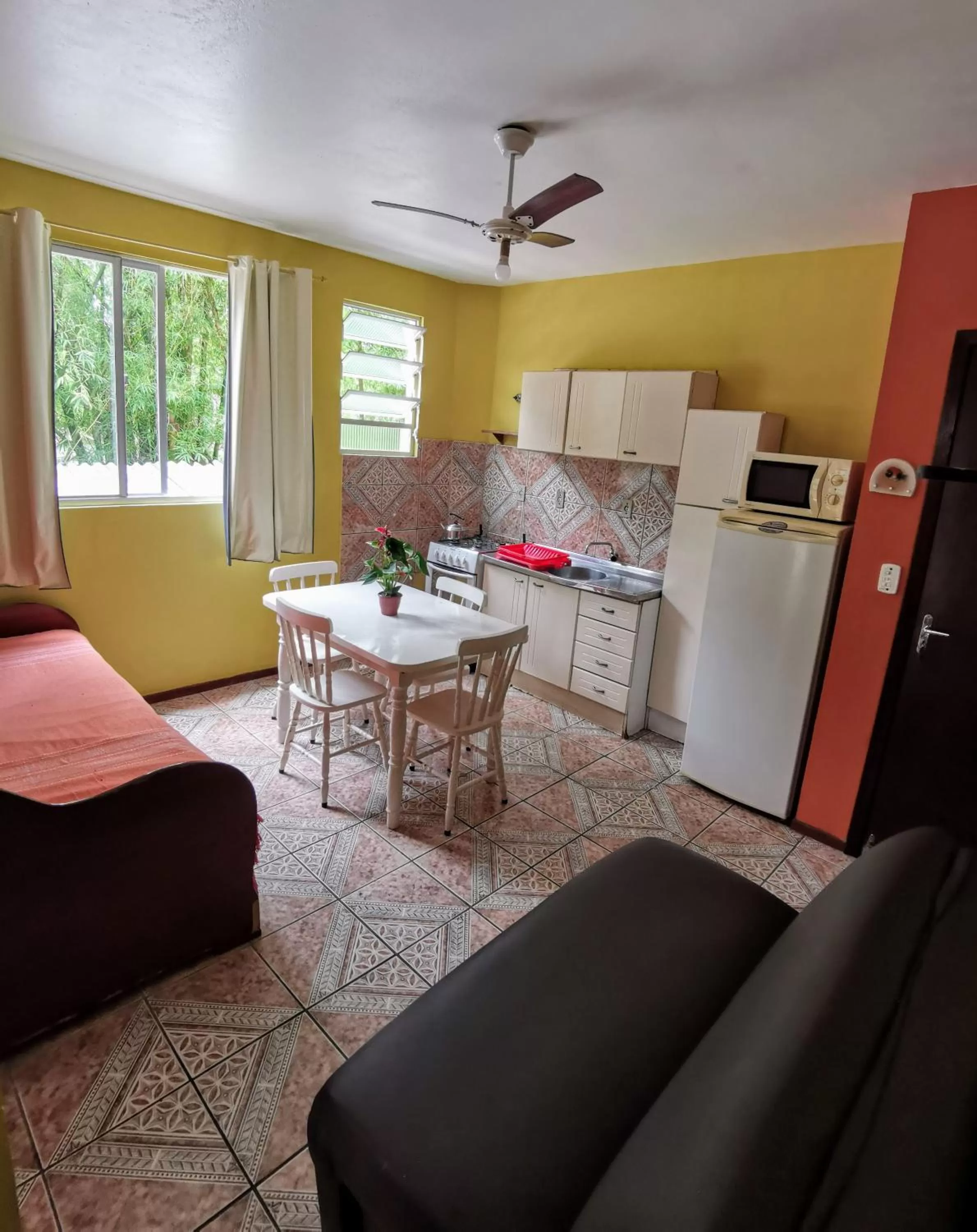 Kitchen or kitchenette in Apart da Cachoeira