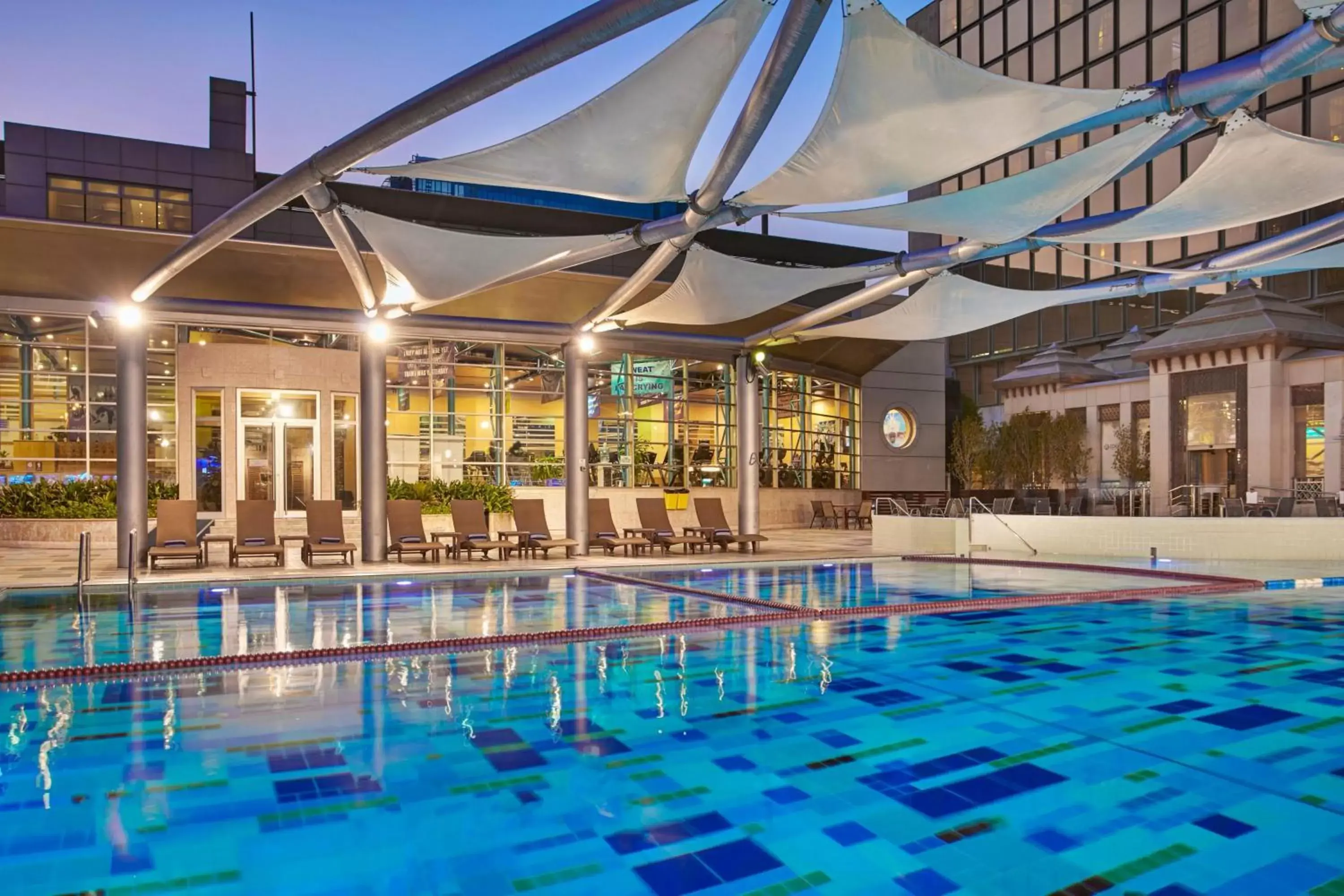 Fitness centre/facilities, Swimming Pool in Crowne Plaza Kuwait Al Thuraya City, an IHG Hotel