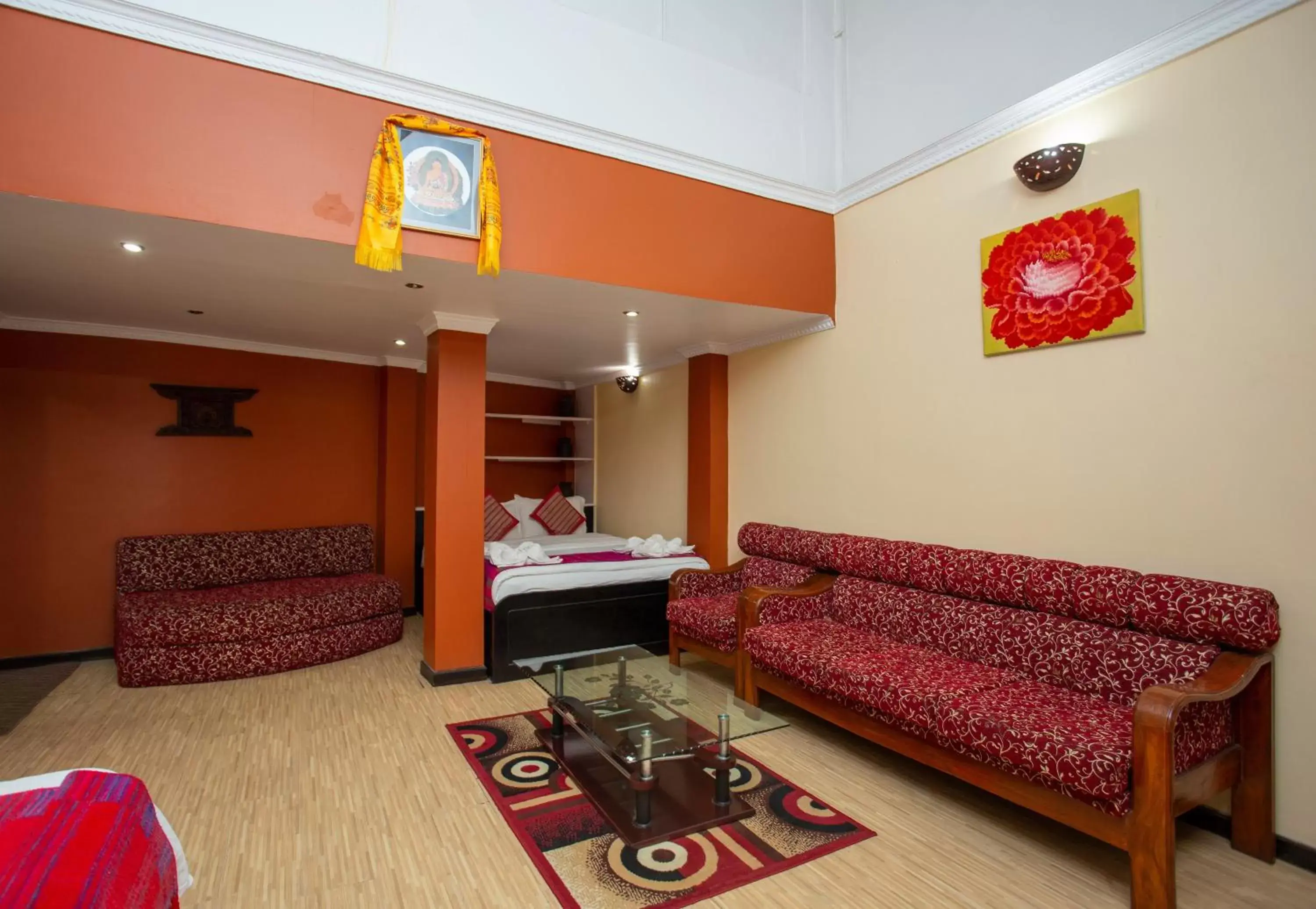 Photo of the whole room, Seating Area in Kathmandu Boutique Hotel