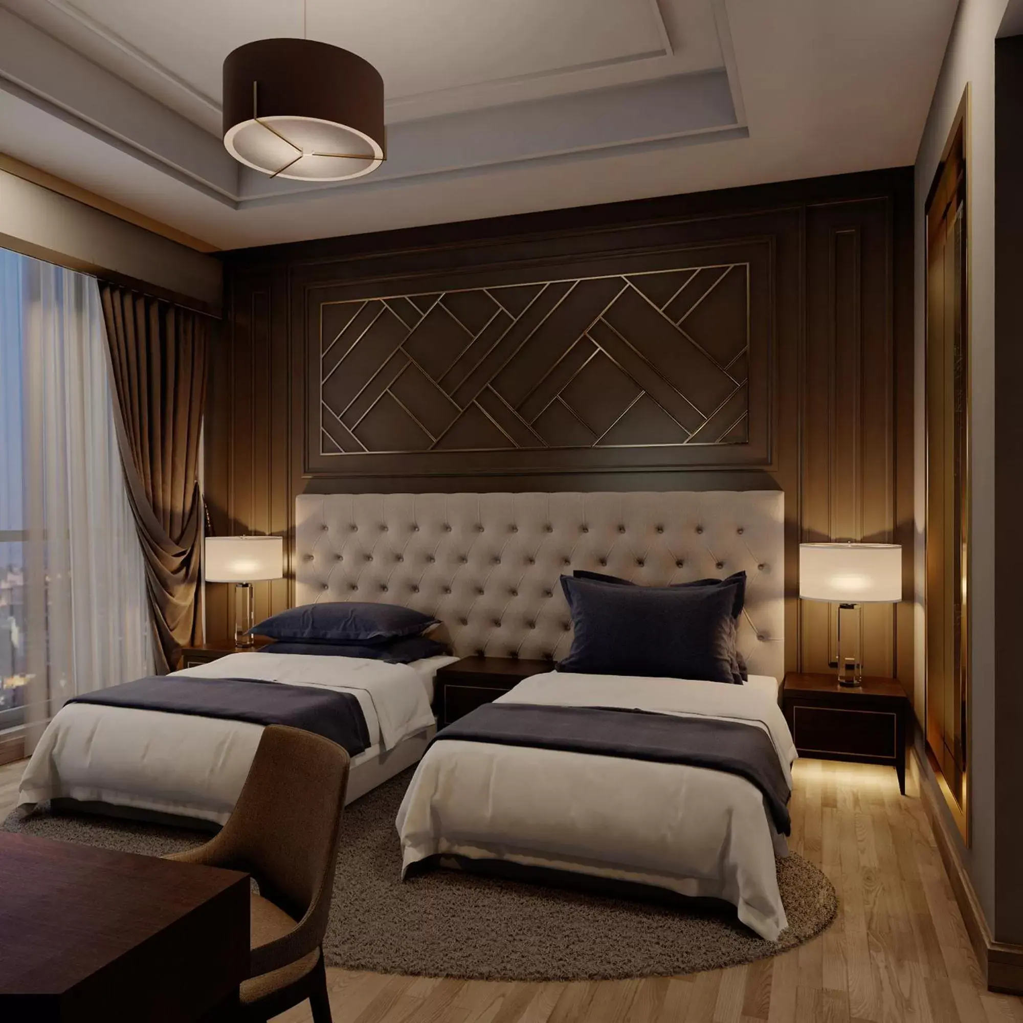 Bed in The Granite Luxury Hotel Penang