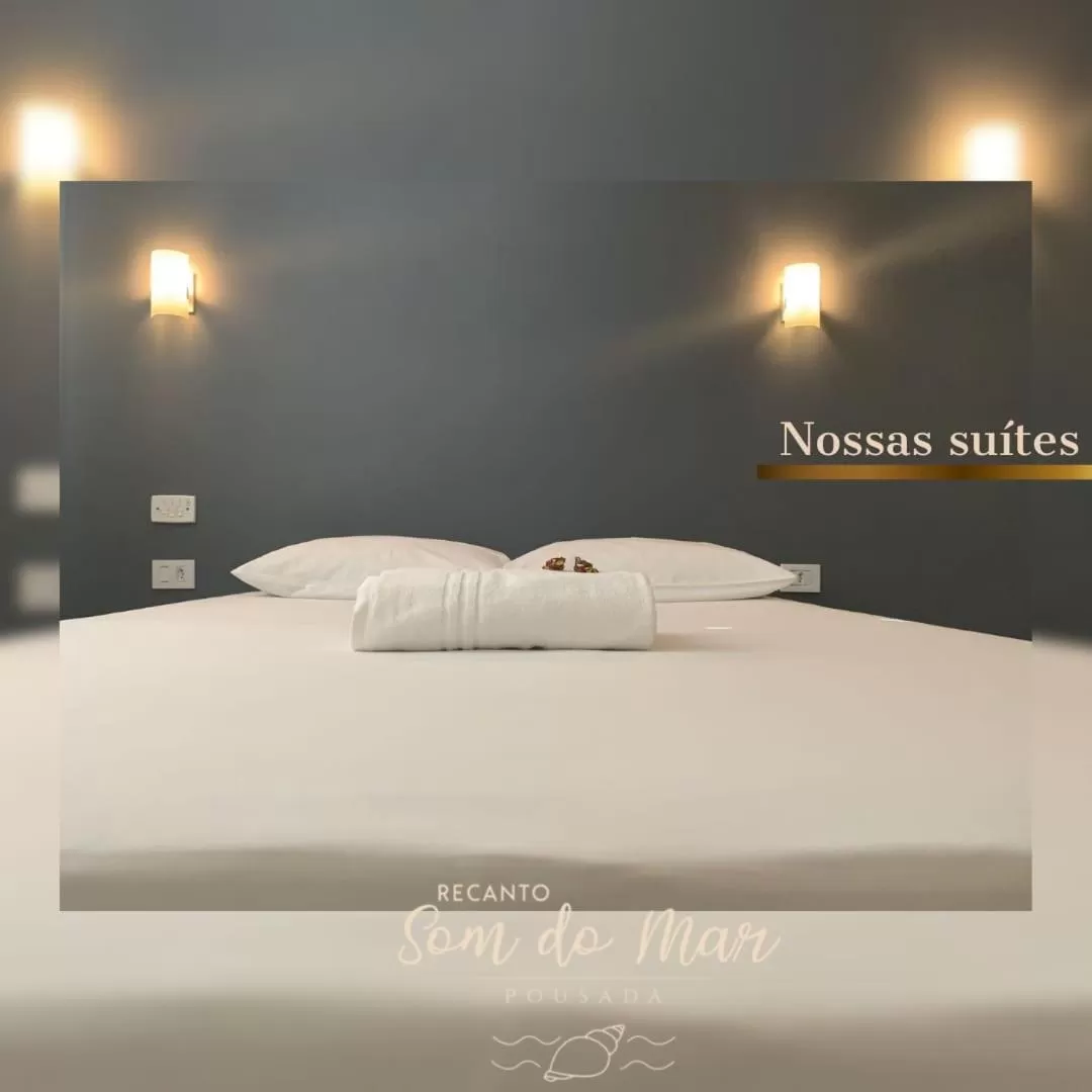 Bed in Pousada Recanto Som do Mar