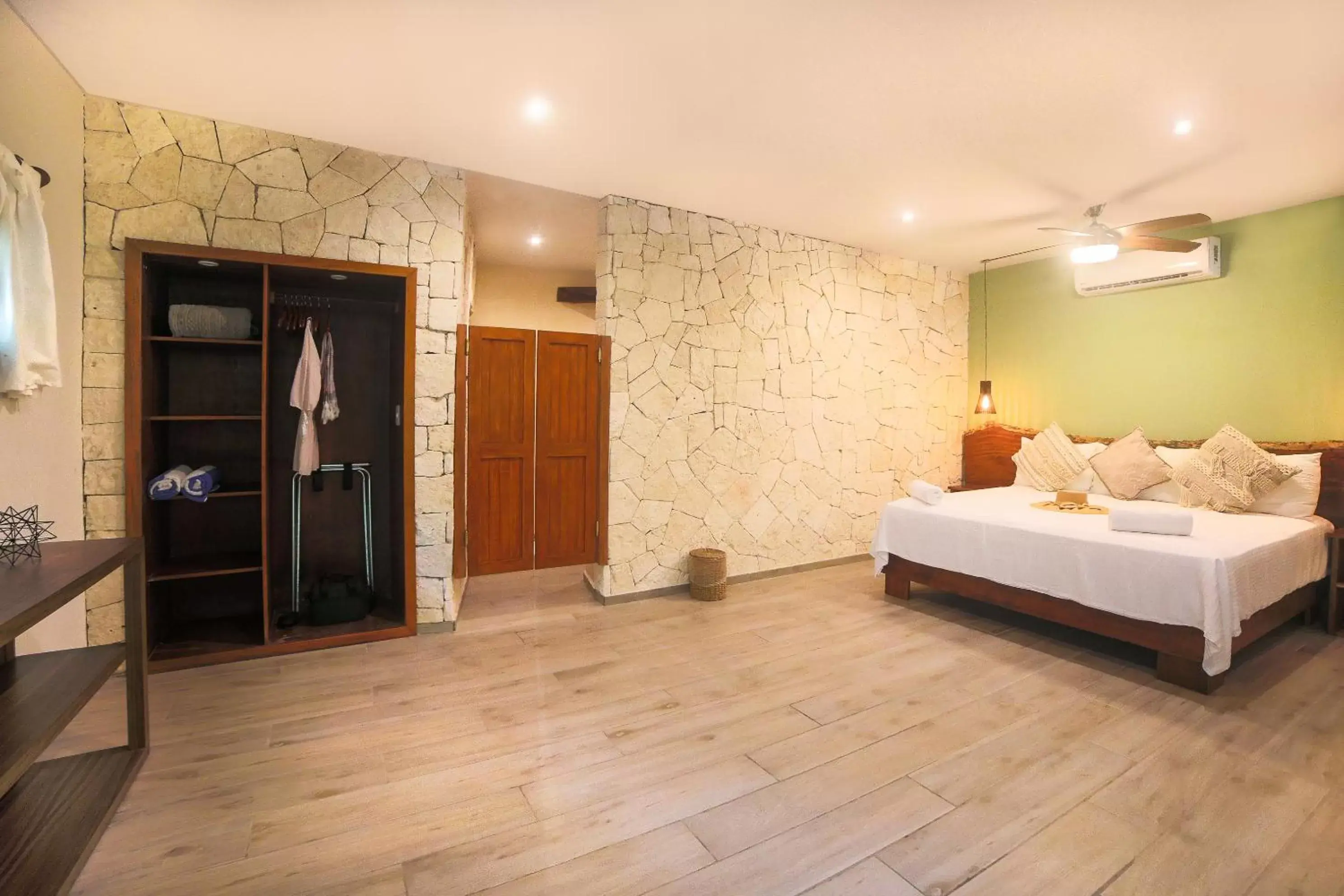 Bedroom in Playa Canek Beachfront Eco Hotel