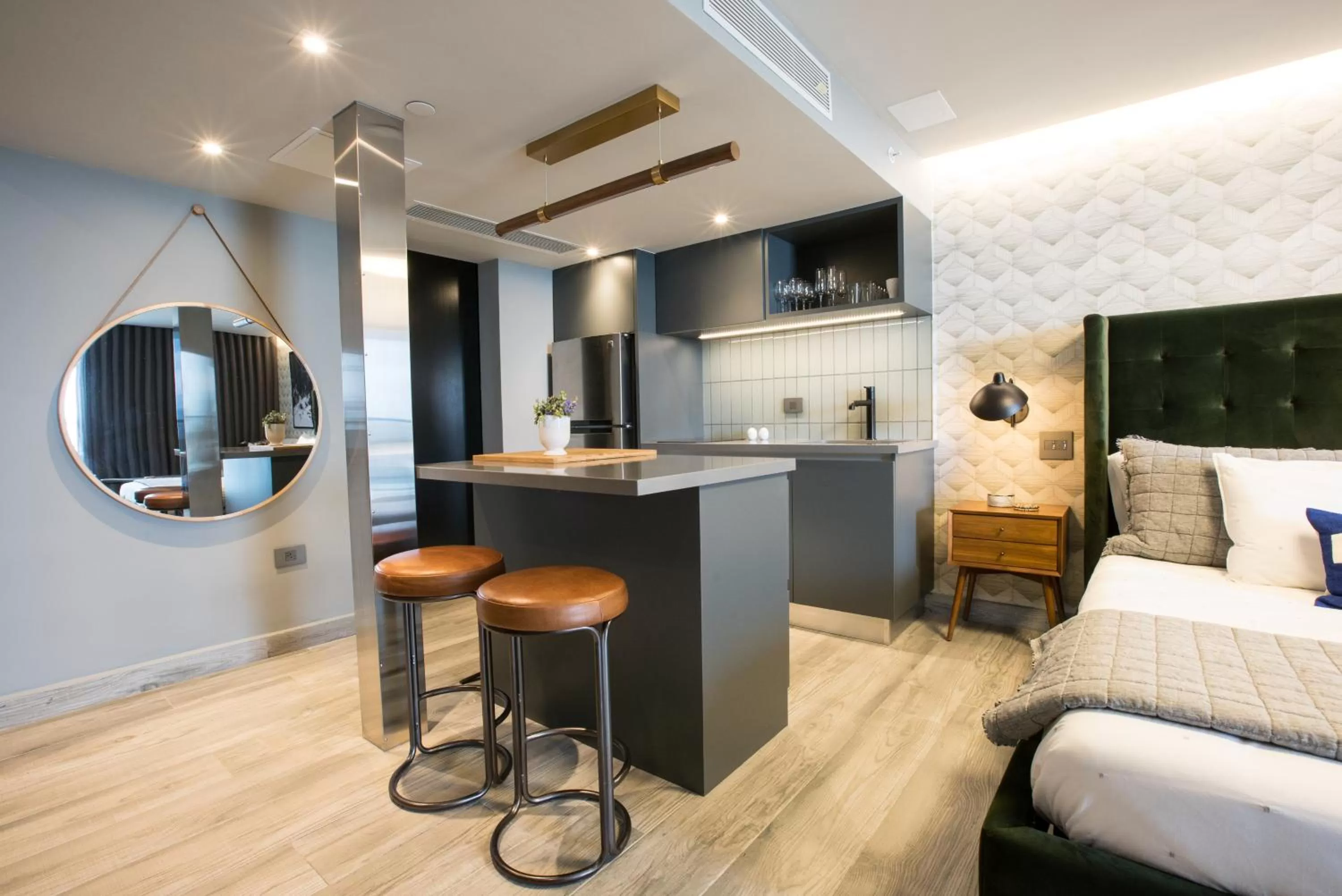 Kitchen or kitchenette in OCEAN VIEW DELUXE SUITE: PVT. BEACH & POOL