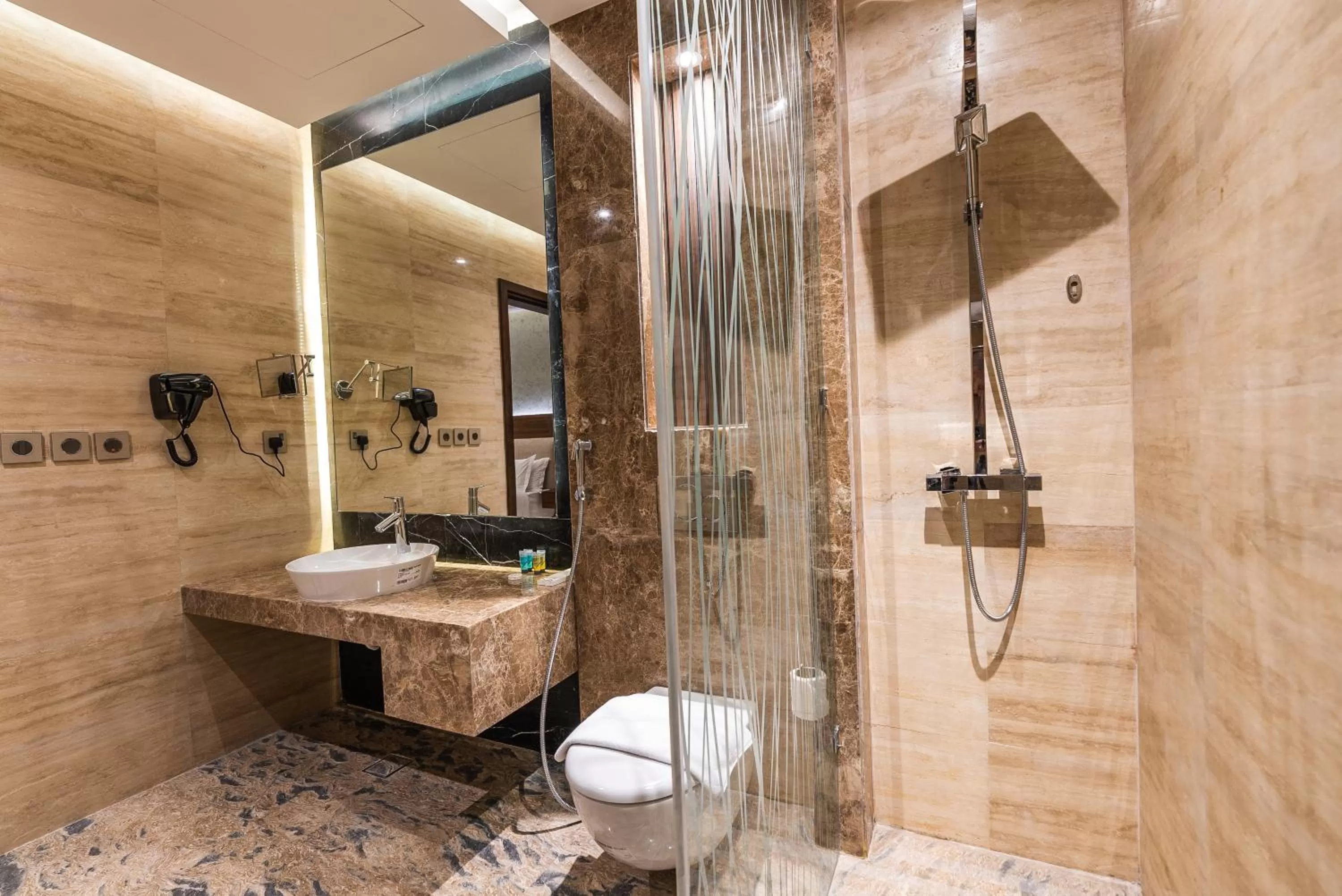 Bathroom in Tura Hotel Olaya - فندق ترى العليا