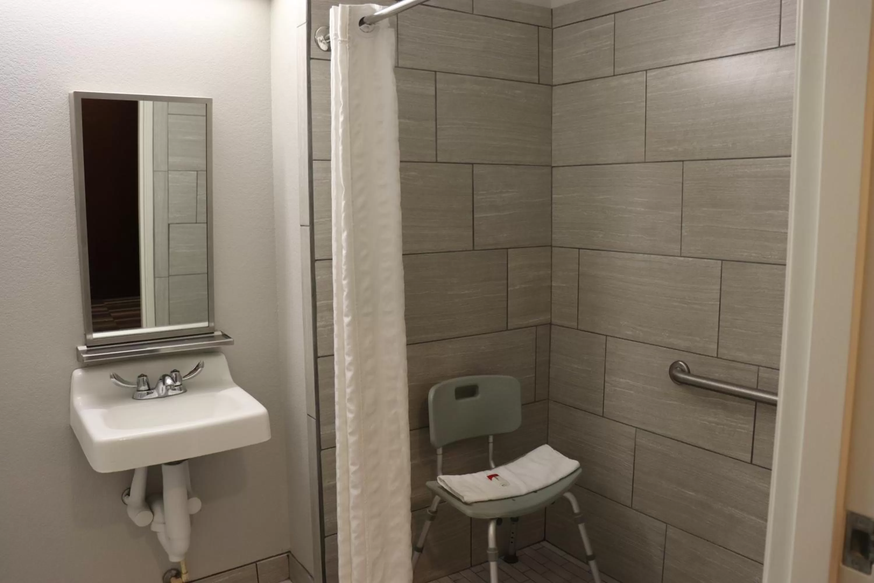 Shower in Microtel Inn & Suites by Wyndham Columbus Near Fort Moore