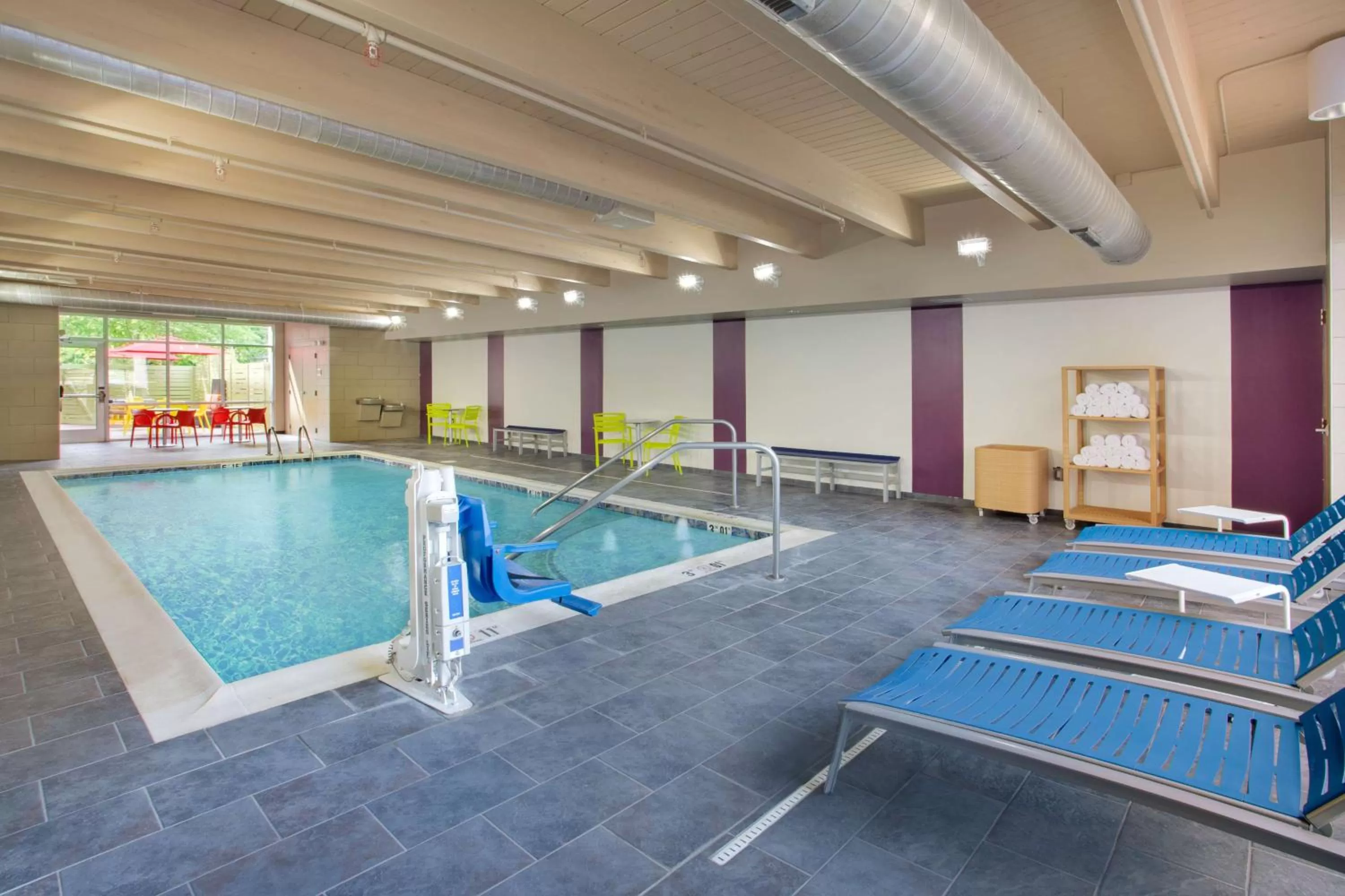 Pool view in Home2 Suites Charlotte I-77 South