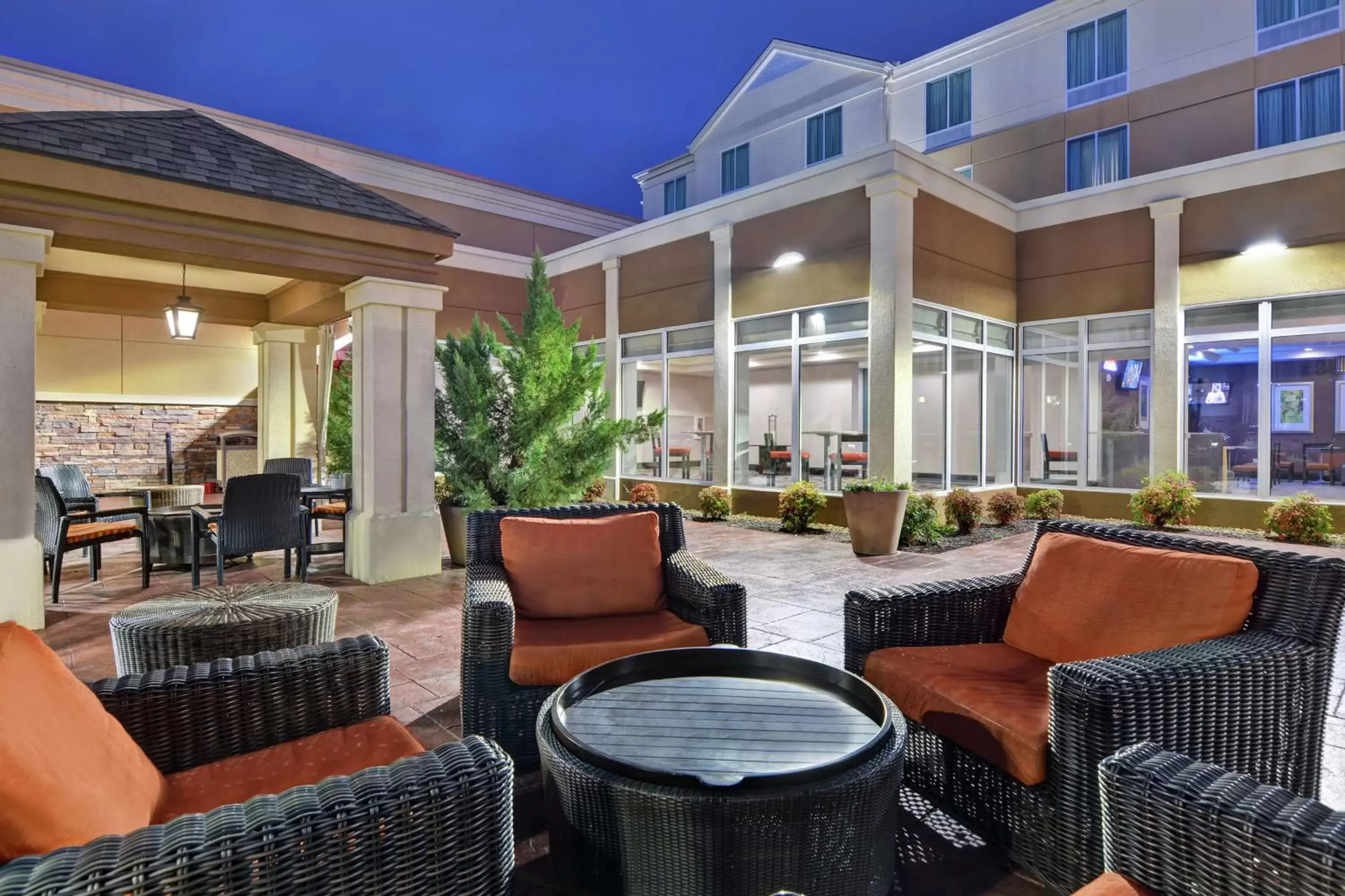 Patio in Hilton Garden Inn and Fayetteville Convention Center