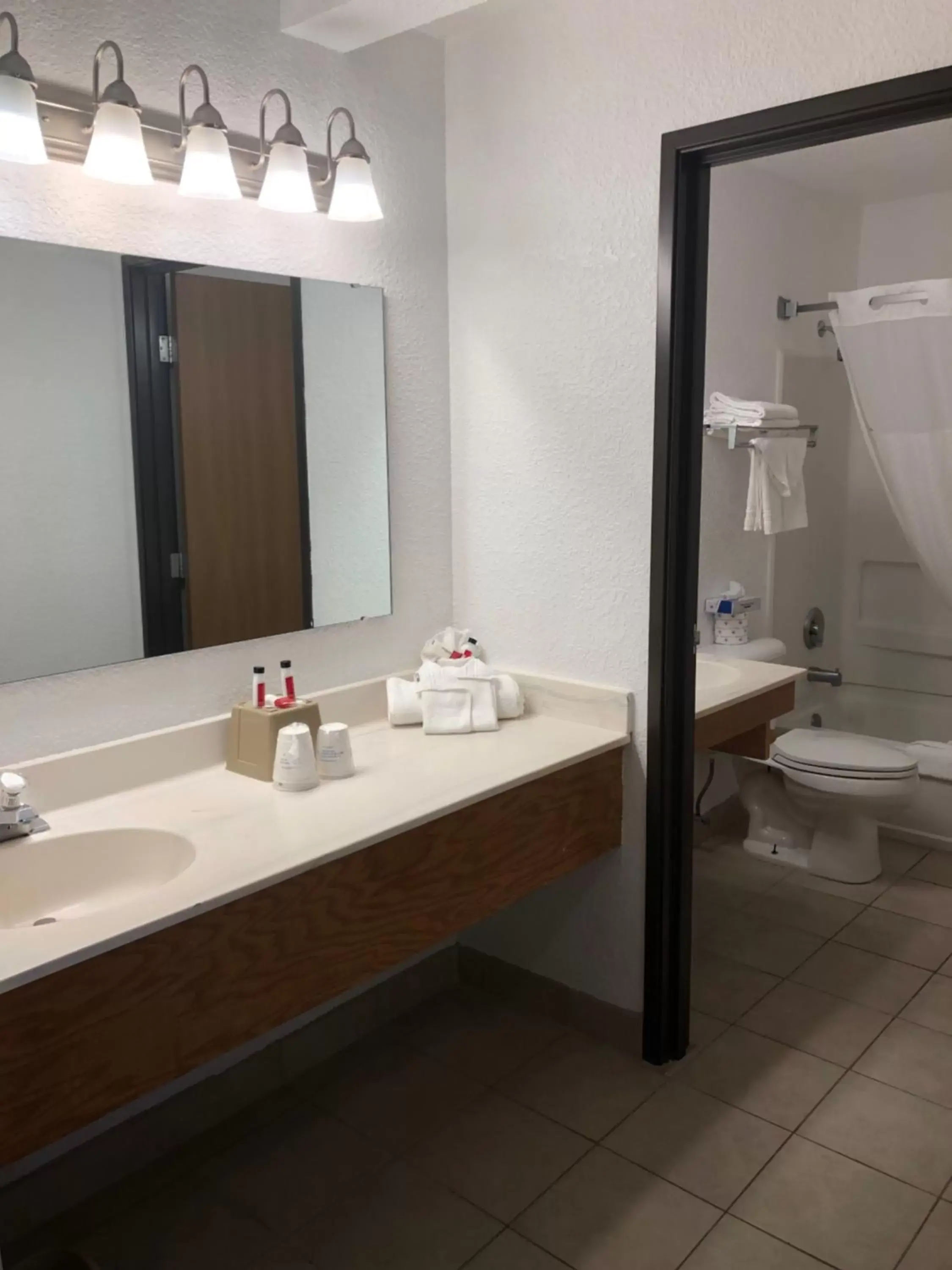 Bathroom in Super 8 by Wyndham The Dalles OR