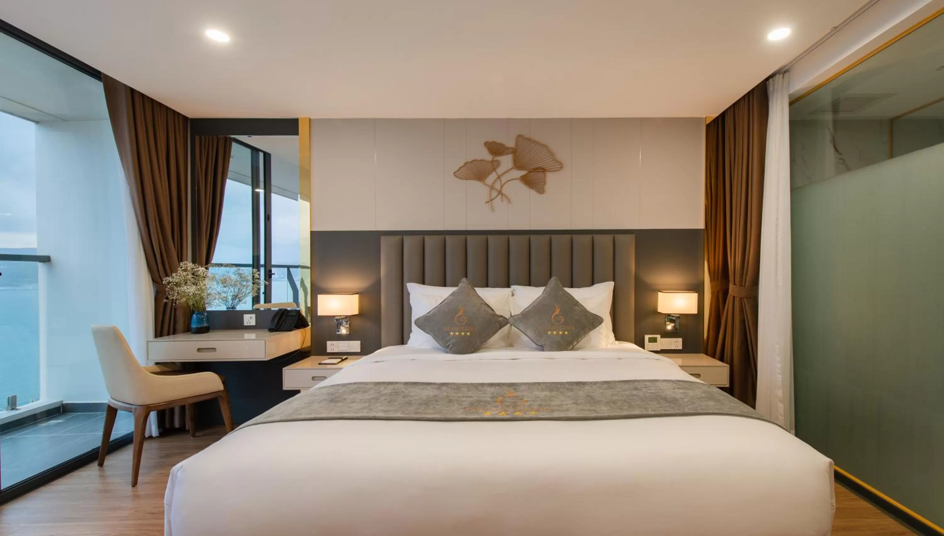 Bed in Grand Gosia Hotel