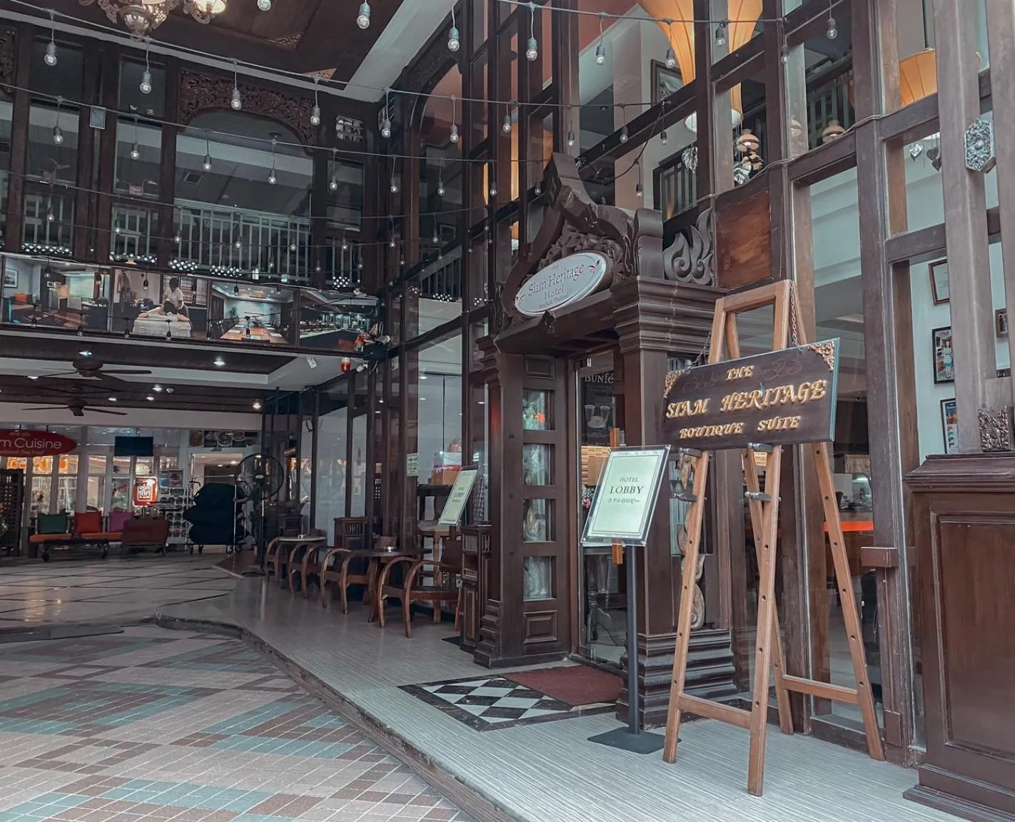 Inner courtyard view in The Siam Heritage Hotel