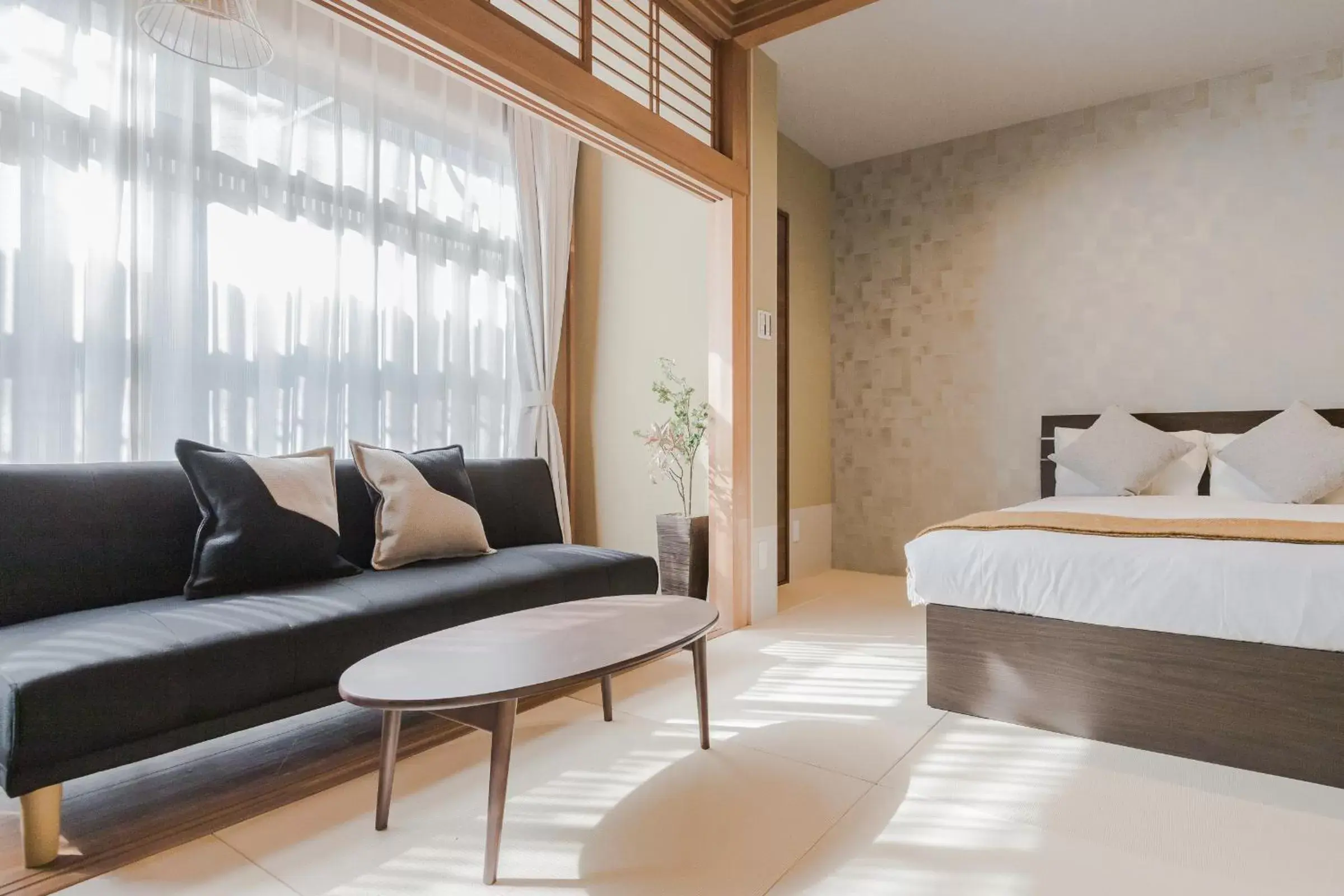 Living room in PLAYSIS Asakusa