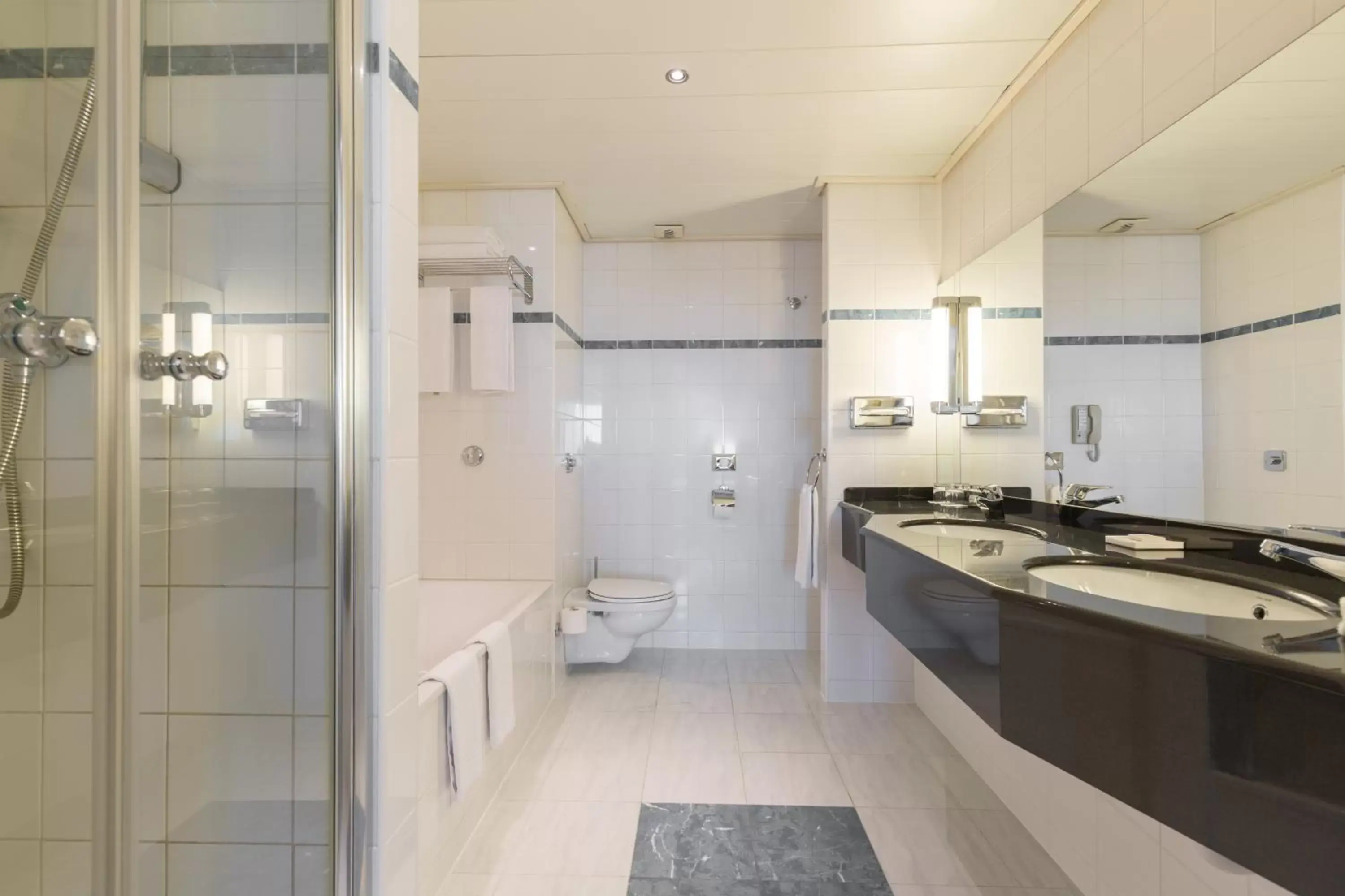 Shower, Kitchen/Kitchenette in Radisson Blu Hotel Amsterdam Airport, Schiphol