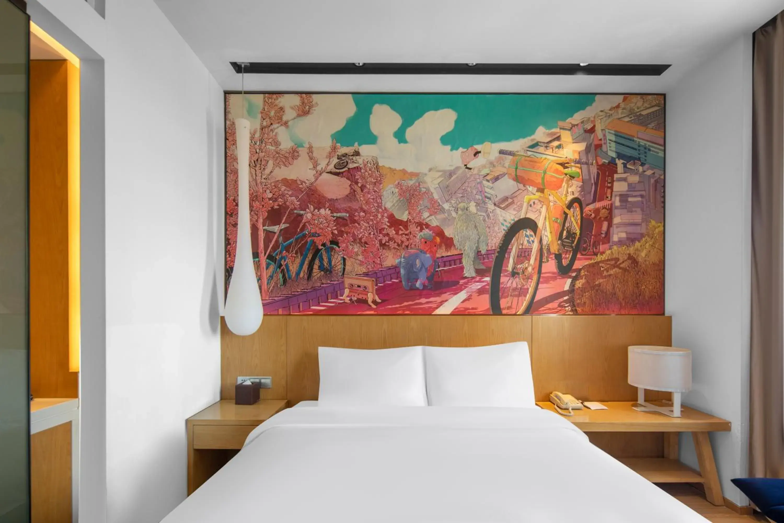 Bed in Minimax Hotel Shanghai Songjiang Bed in Minimax Hotel Shanghai Songjiang