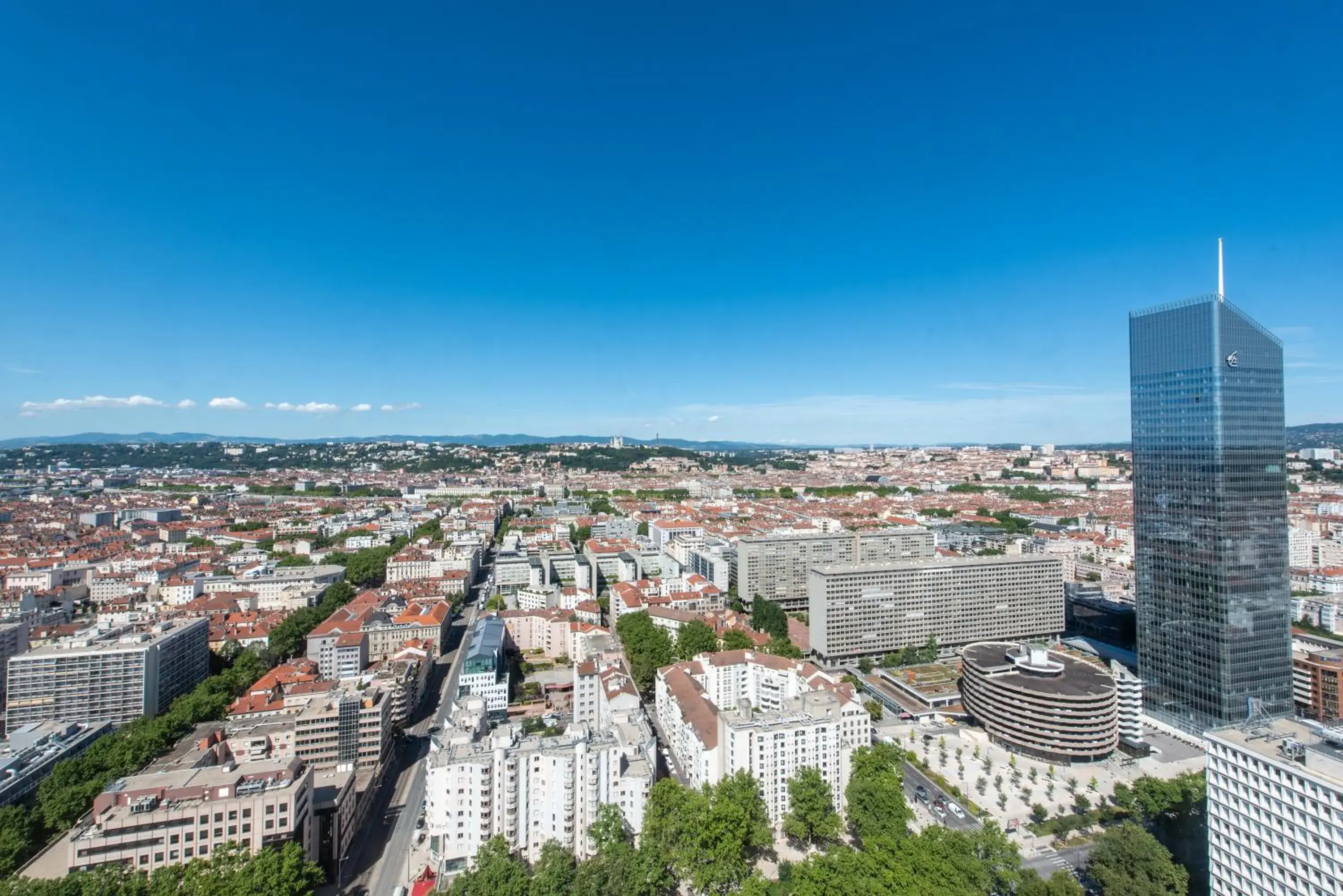 View (from property/room), Bird's-eye View in Radisson Blu Hotel, Lyon