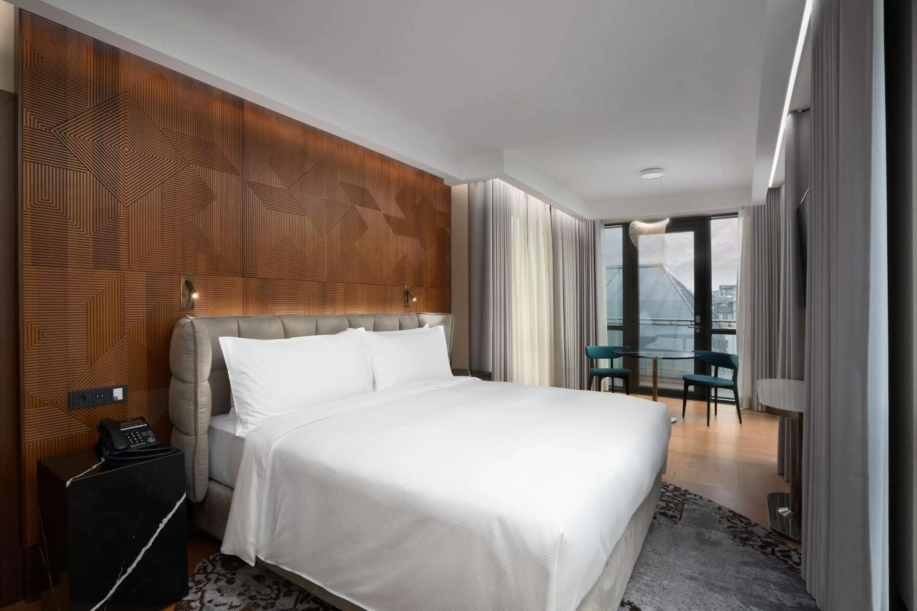 Bed in Iceland Parliament Hotel, Curio Collection By Hilton