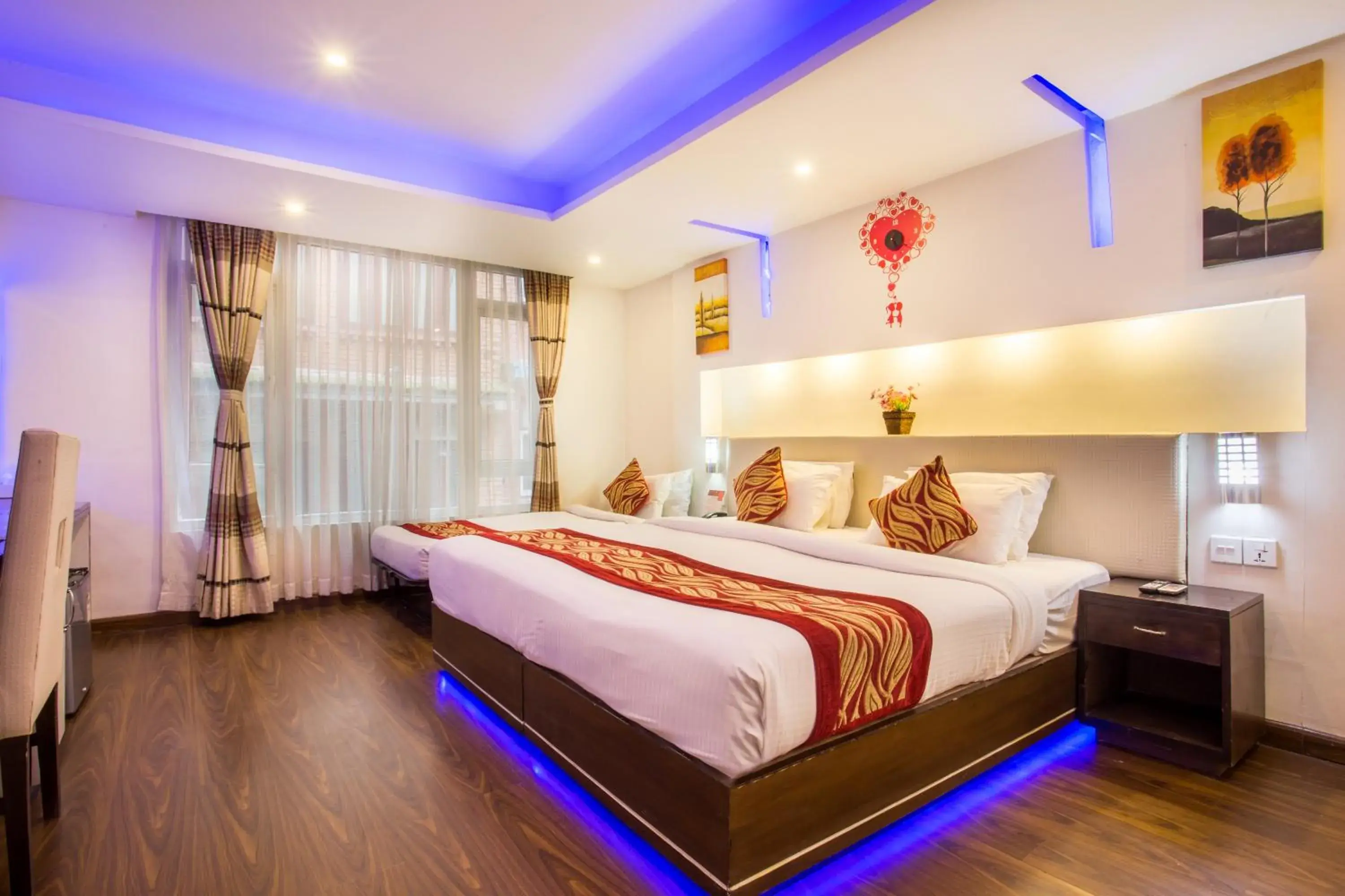 Photo of the whole room, Bed in Avataar Kathmandu Hotel